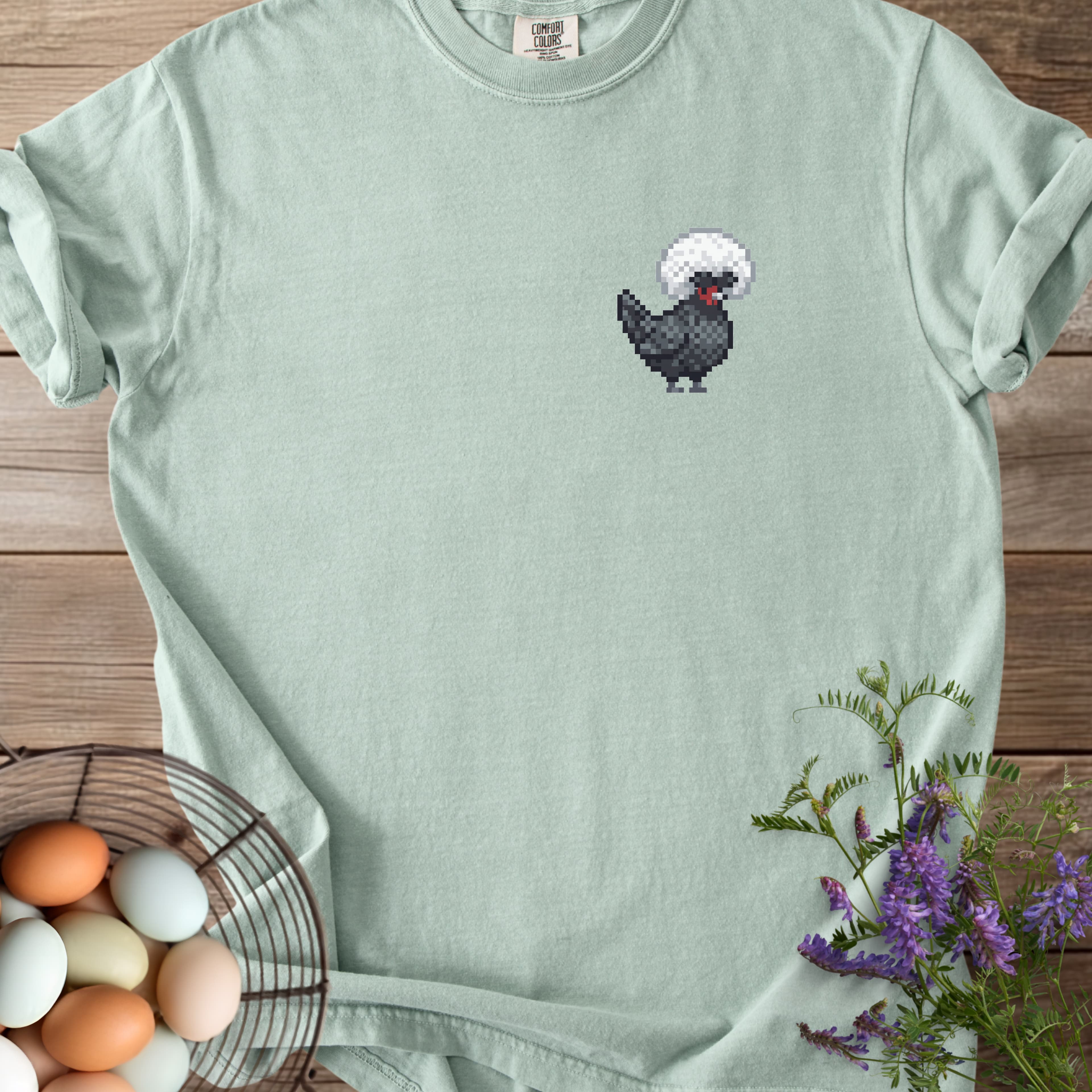 Pixel Art Polish Chicken T-shirt - View 1