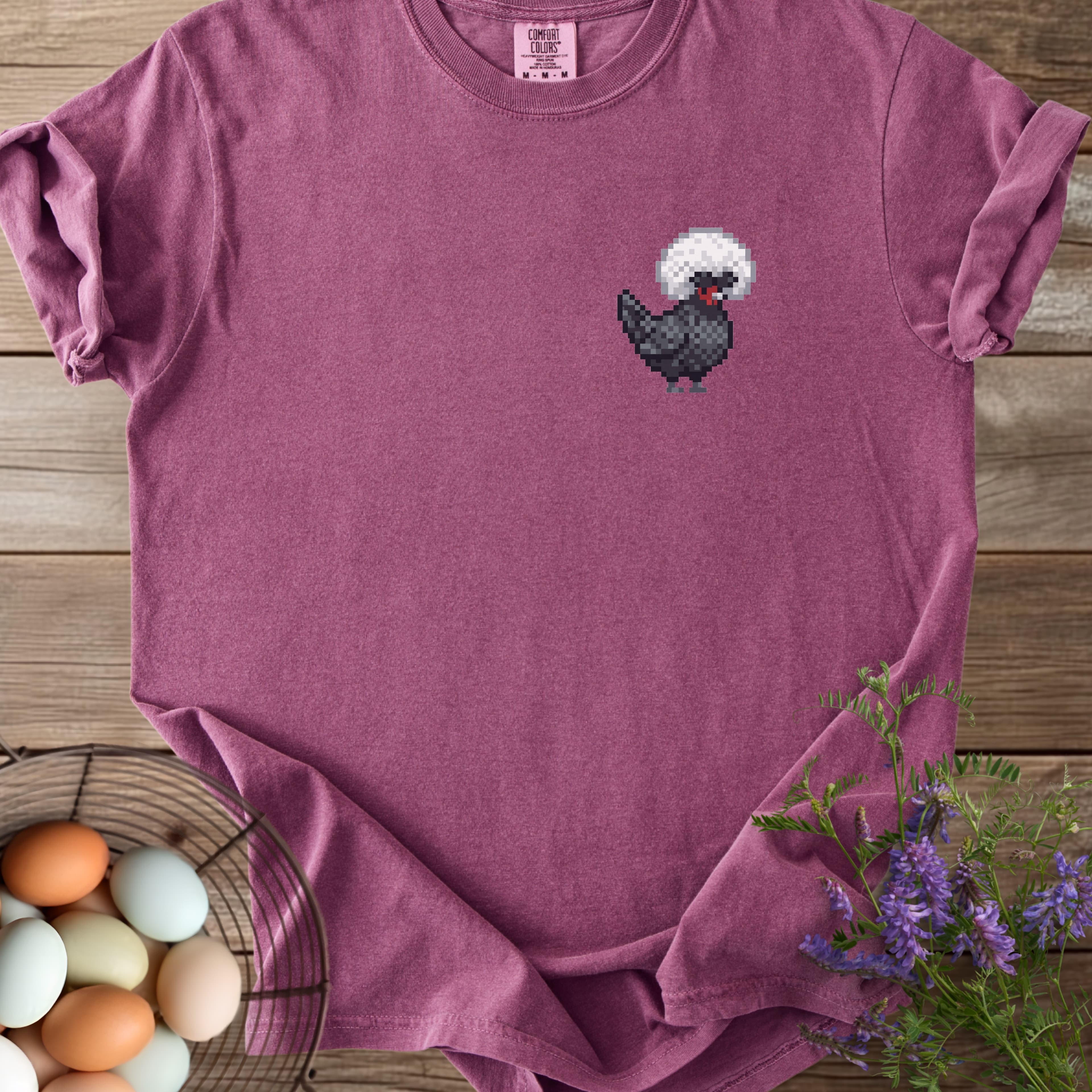 Pixel Art Polish Chicken T-shirt - View 2