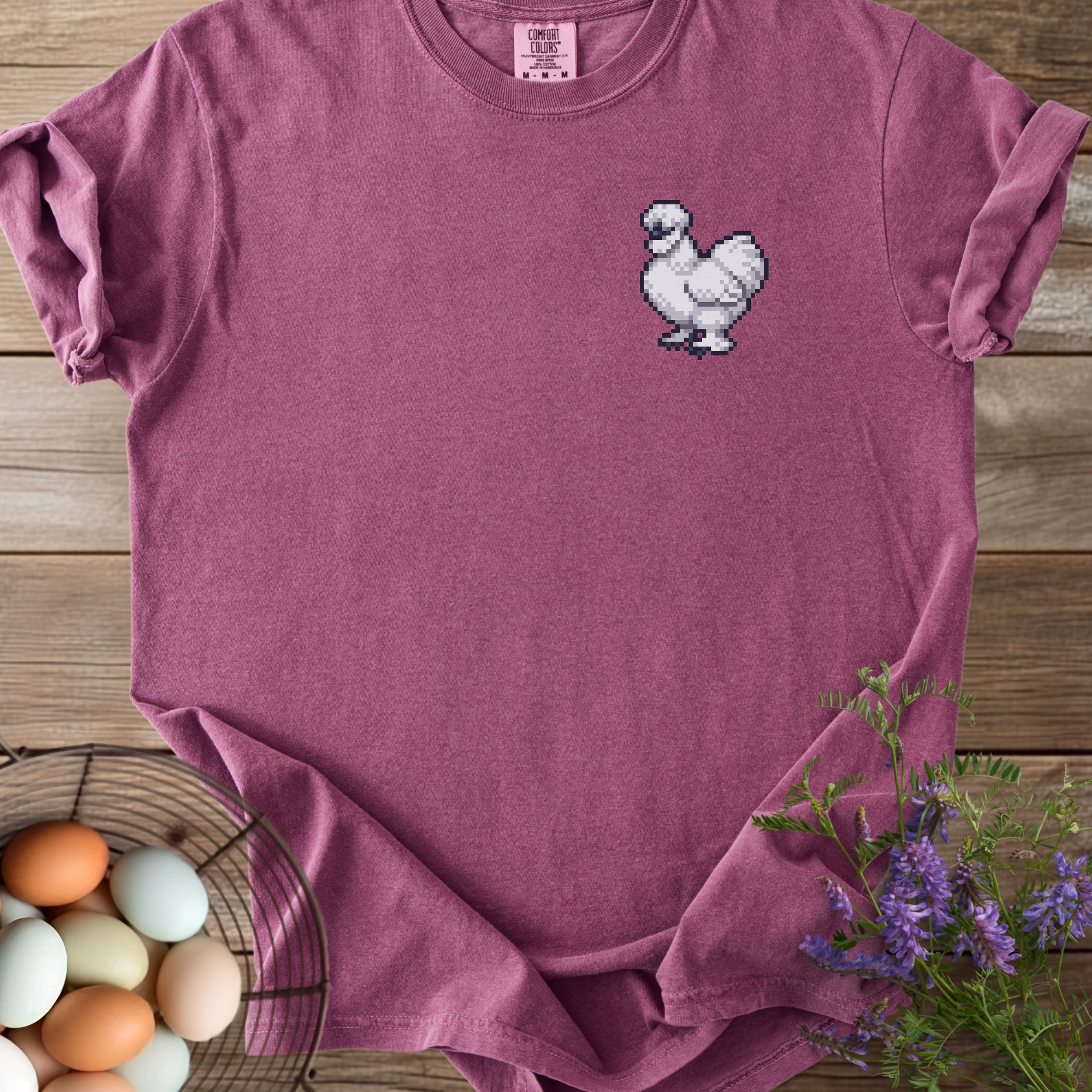 Pixel Art Silkie Chicken T-shirt - View 3