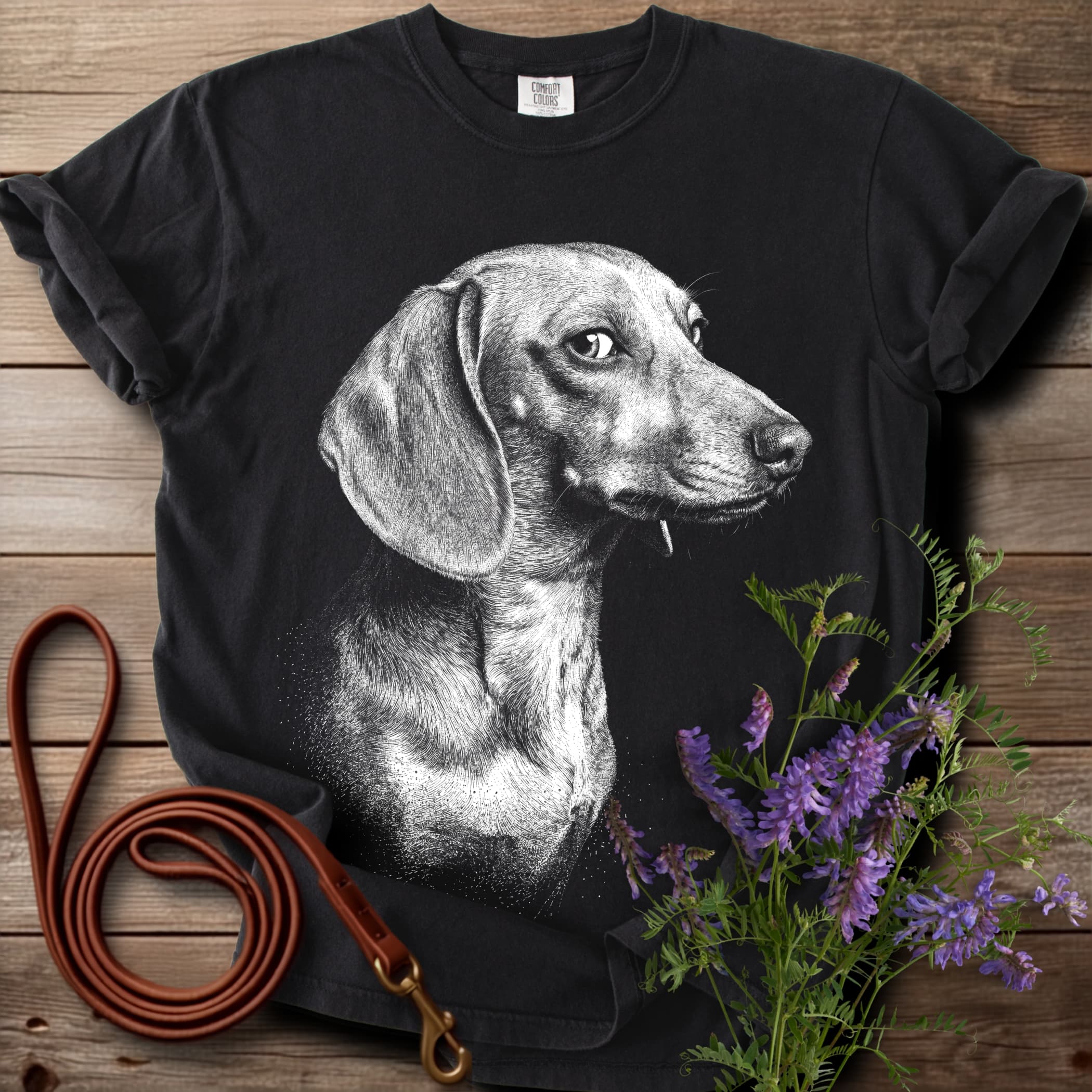 Side Eye Dachshund T-Shirt - View 3