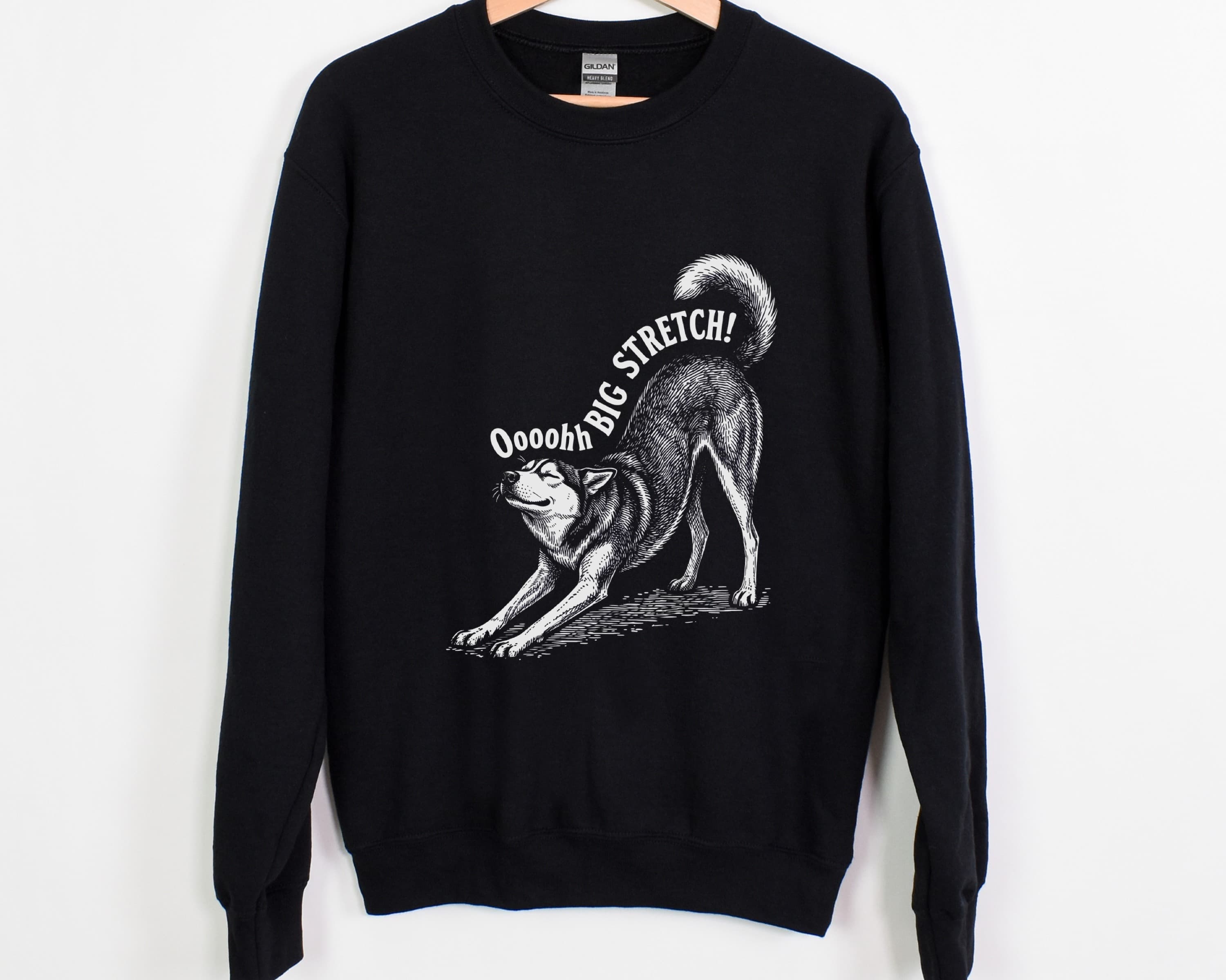 Oh Big Stretch! Siberian Husky Crewneck Sweatshirt - View 2
