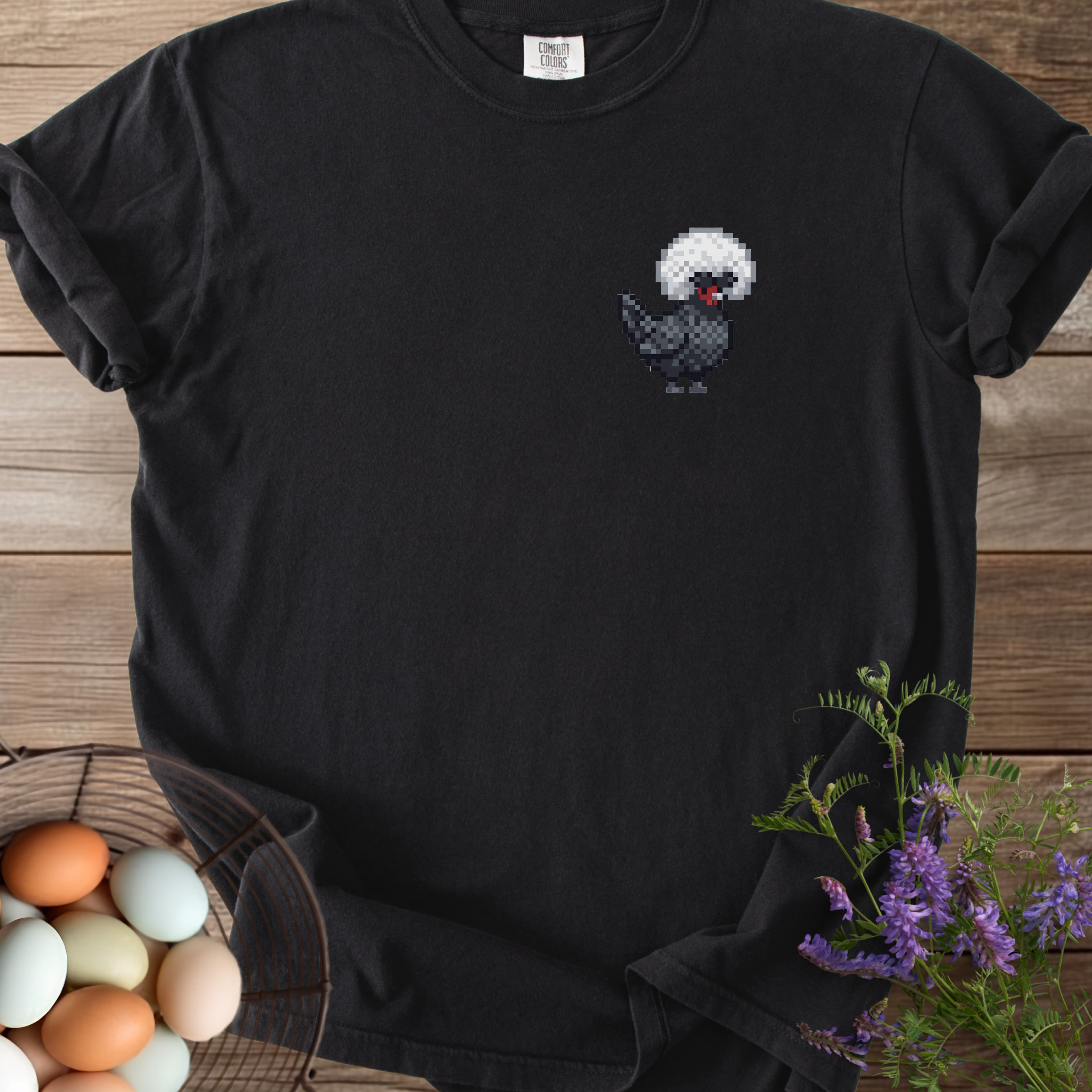 Pixel Art Polish Chicken T-shirt - View 3