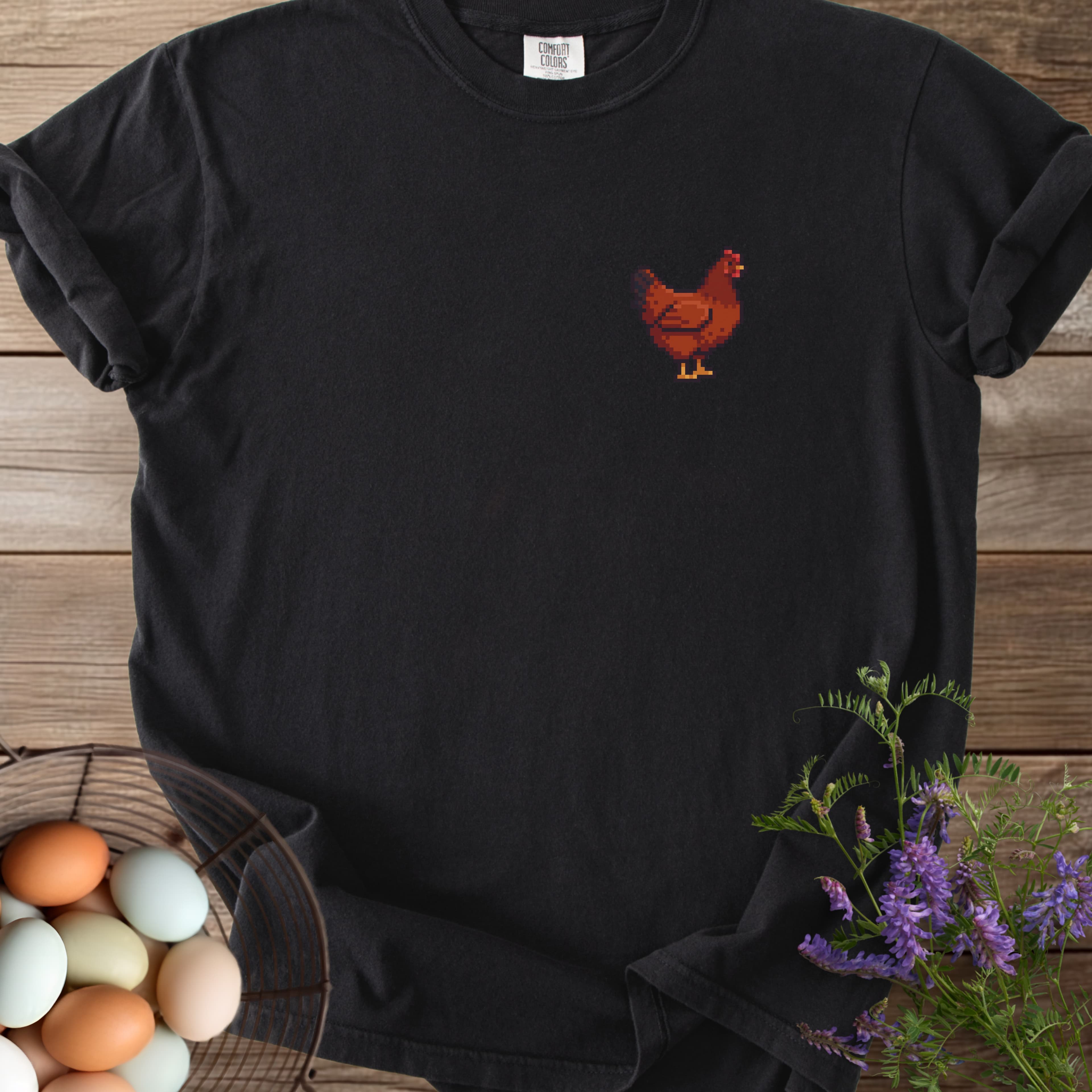 Pixel Art Rhode Island Red Hen T-shirt - View 15