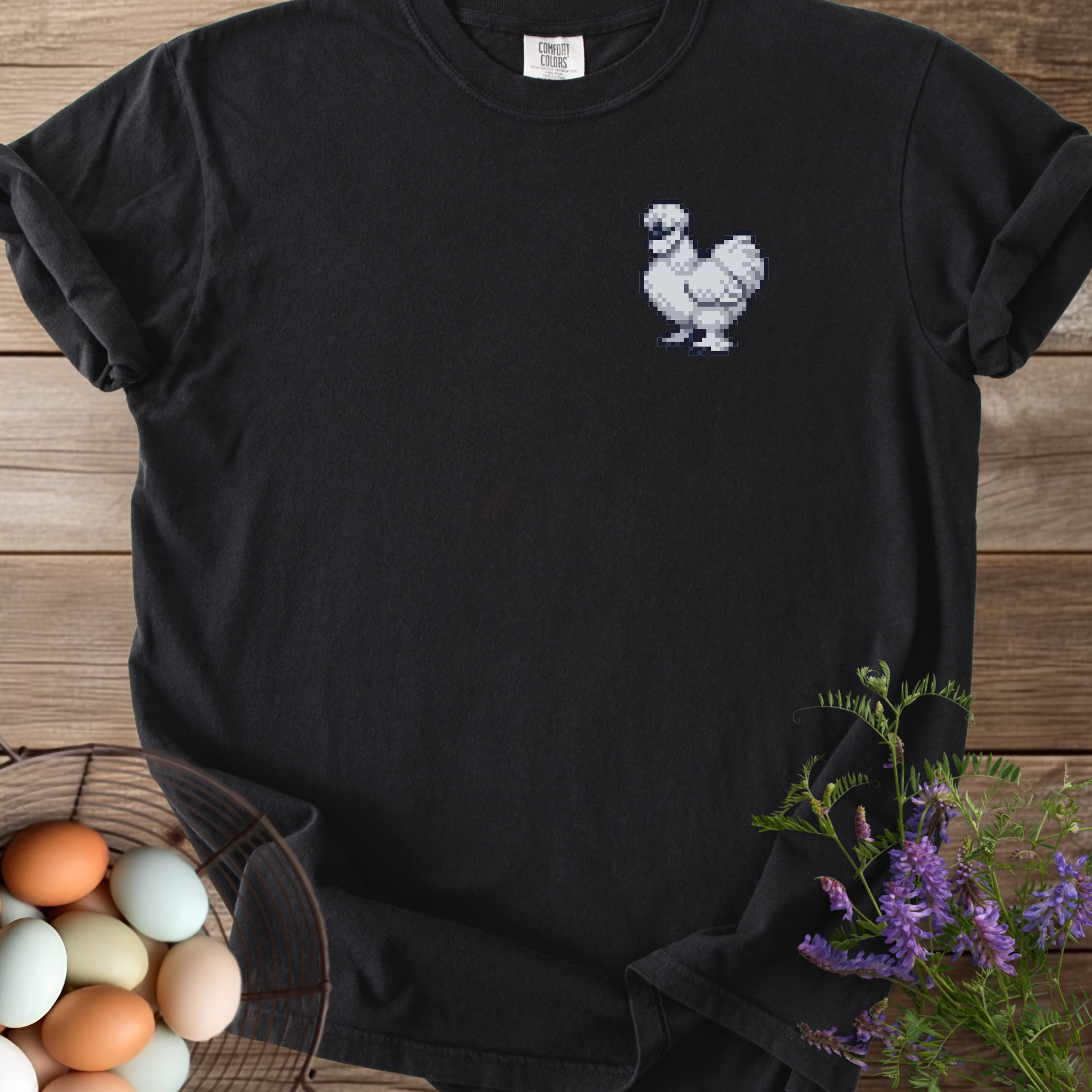 Pixel Art Silkie Chicken T-shirt - View 4