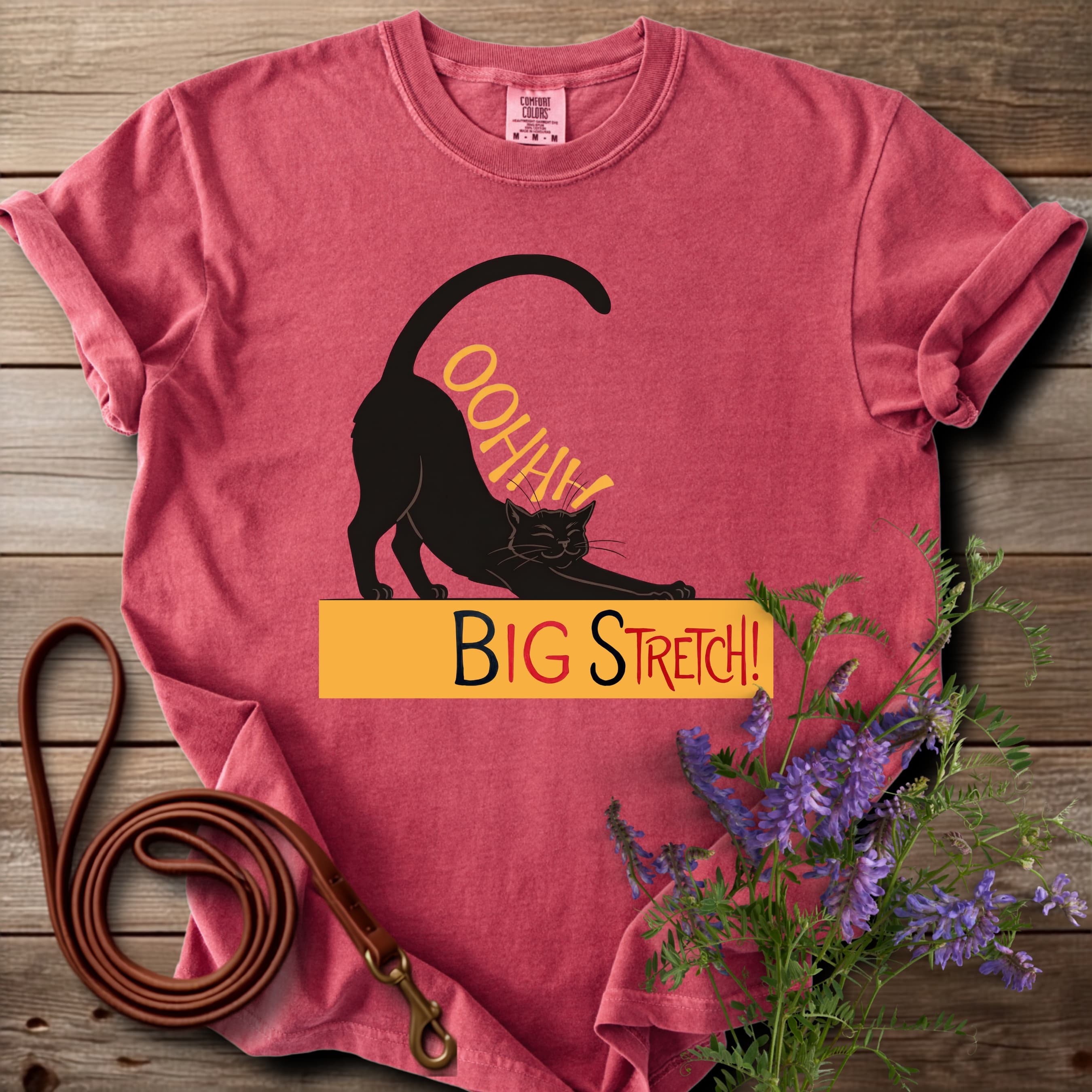 Oh Big Stretch! Black Cat T-Shirt - View 6