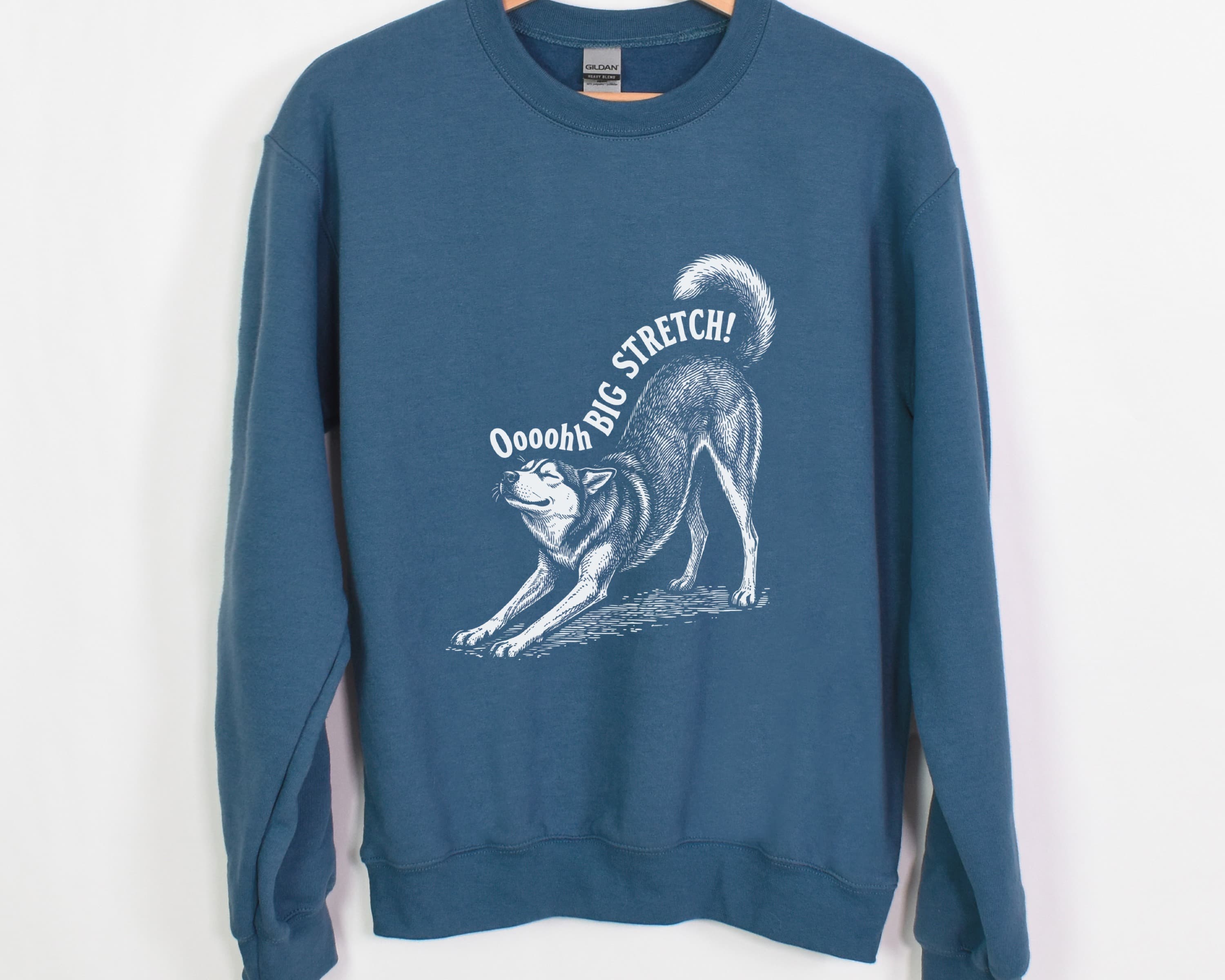 Oh Big Stretch! Siberian Husky Crewneck Sweatshirt - View 1