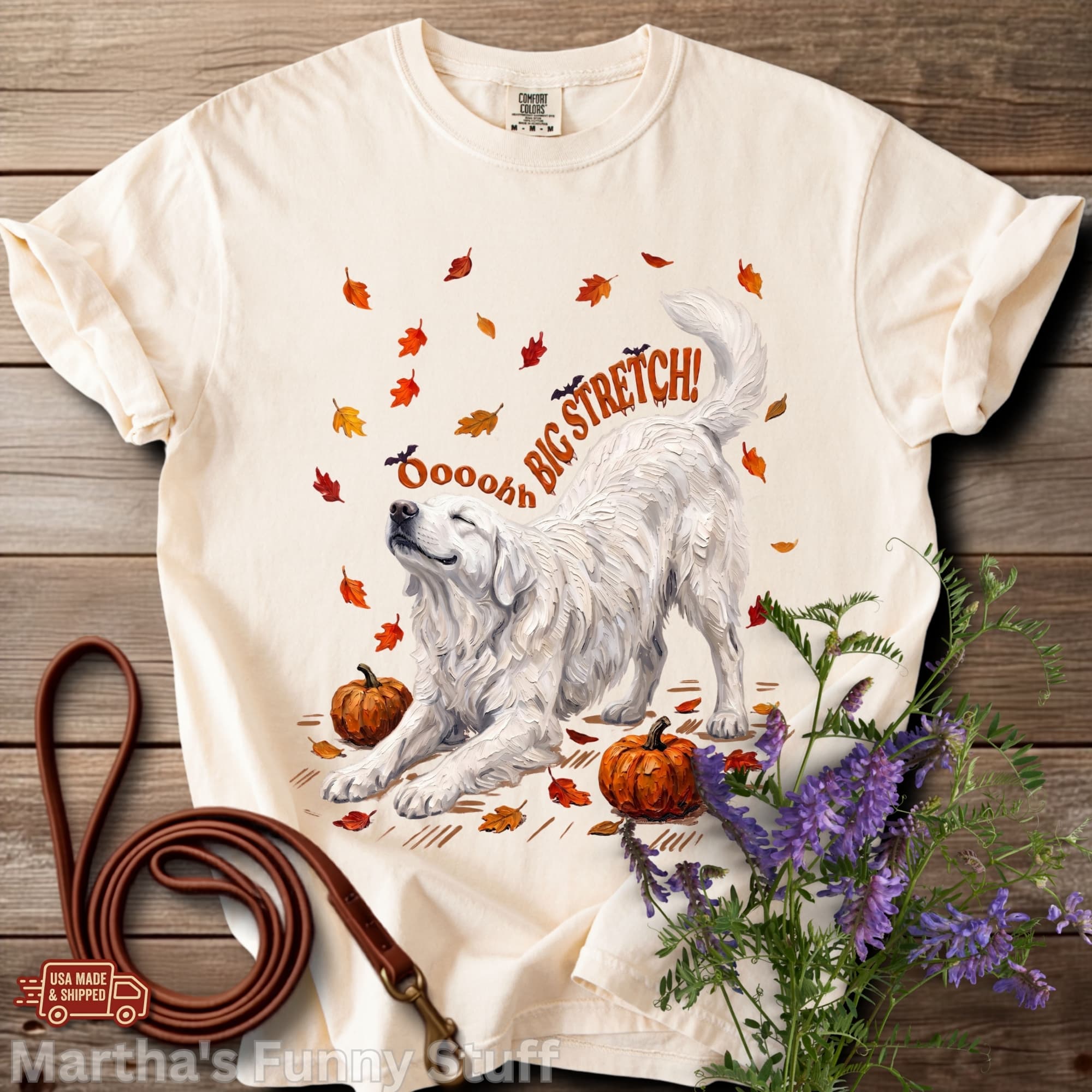 Oh Big Stretch! Great Pyrenees T-shirt - View 3