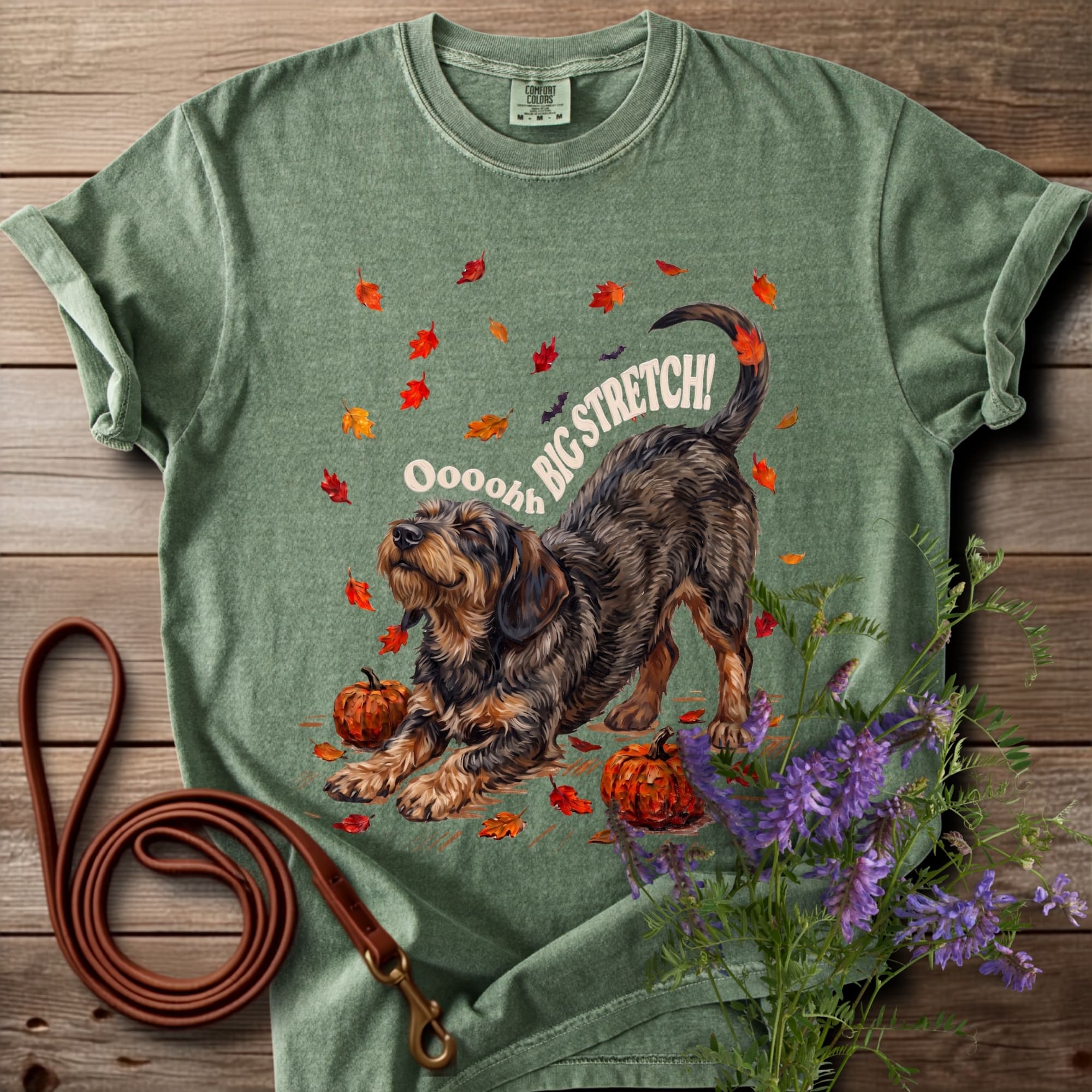 Oh Big Stretch! Wired Haired Boared Dachshund T-shirt - View 1