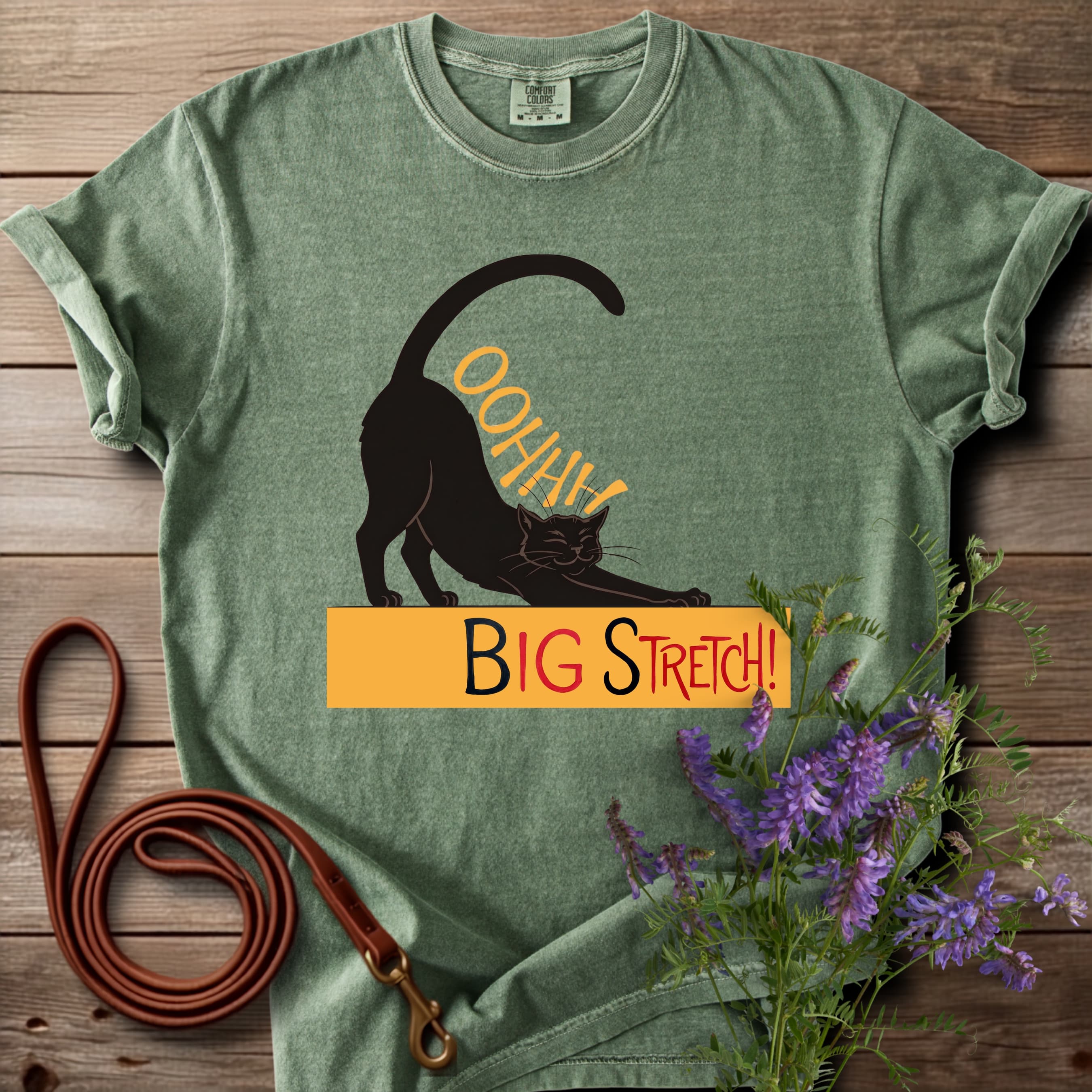 Oh Big Stretch! Black Cat T-Shirt - View 9