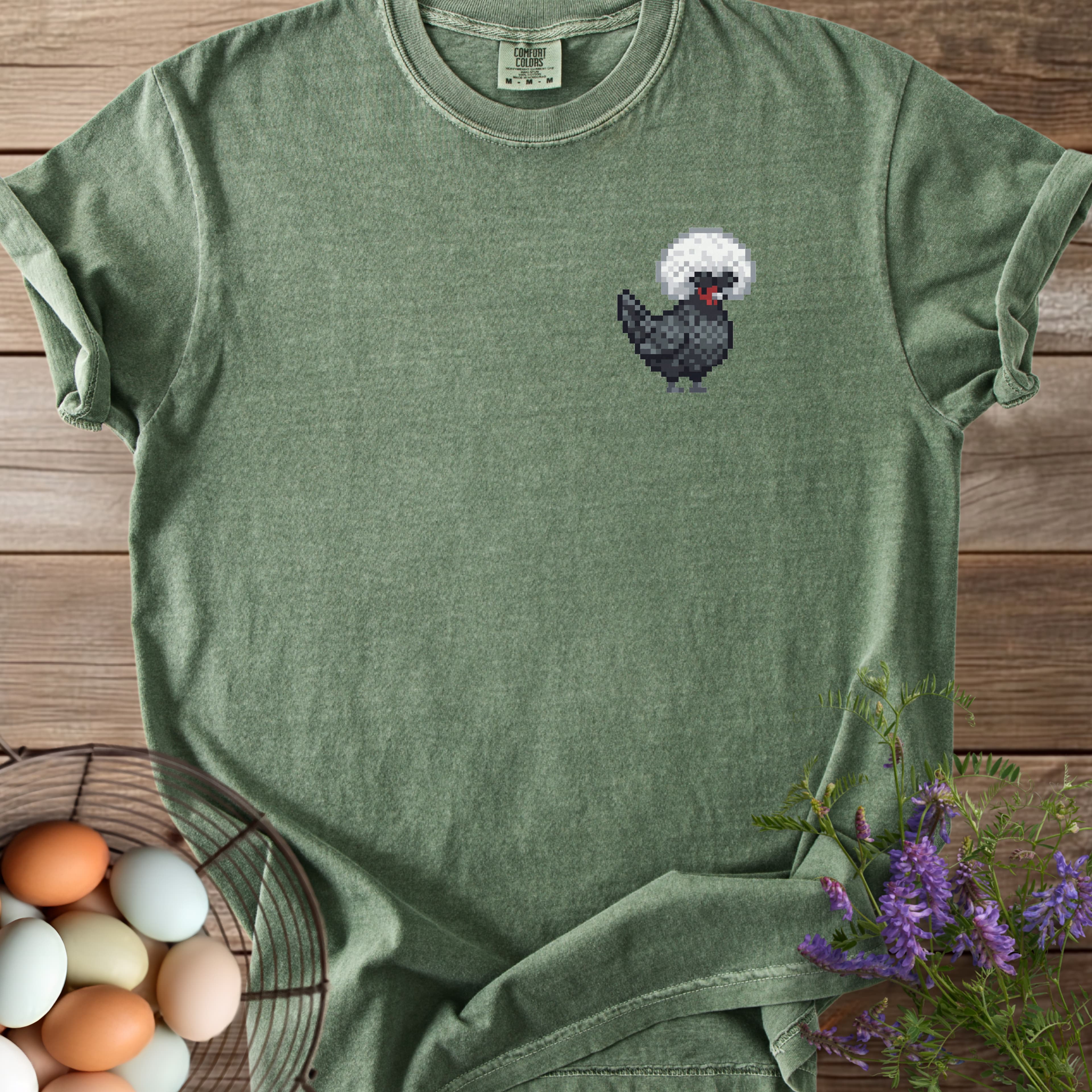 Pixel Art Polish Chicken T-shirt - View 13
