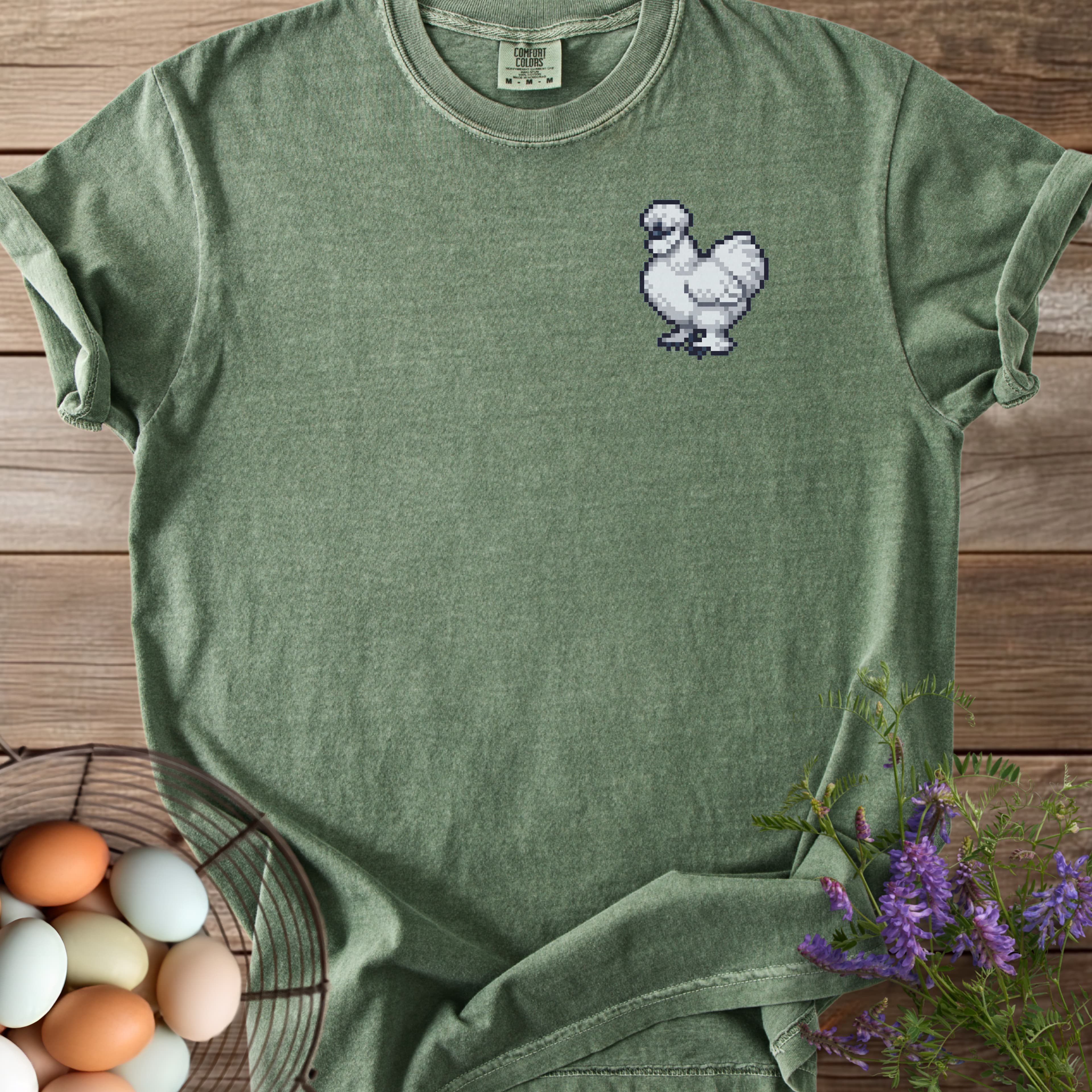 Pixel Art Silkie Chicken T-shirt - View 13