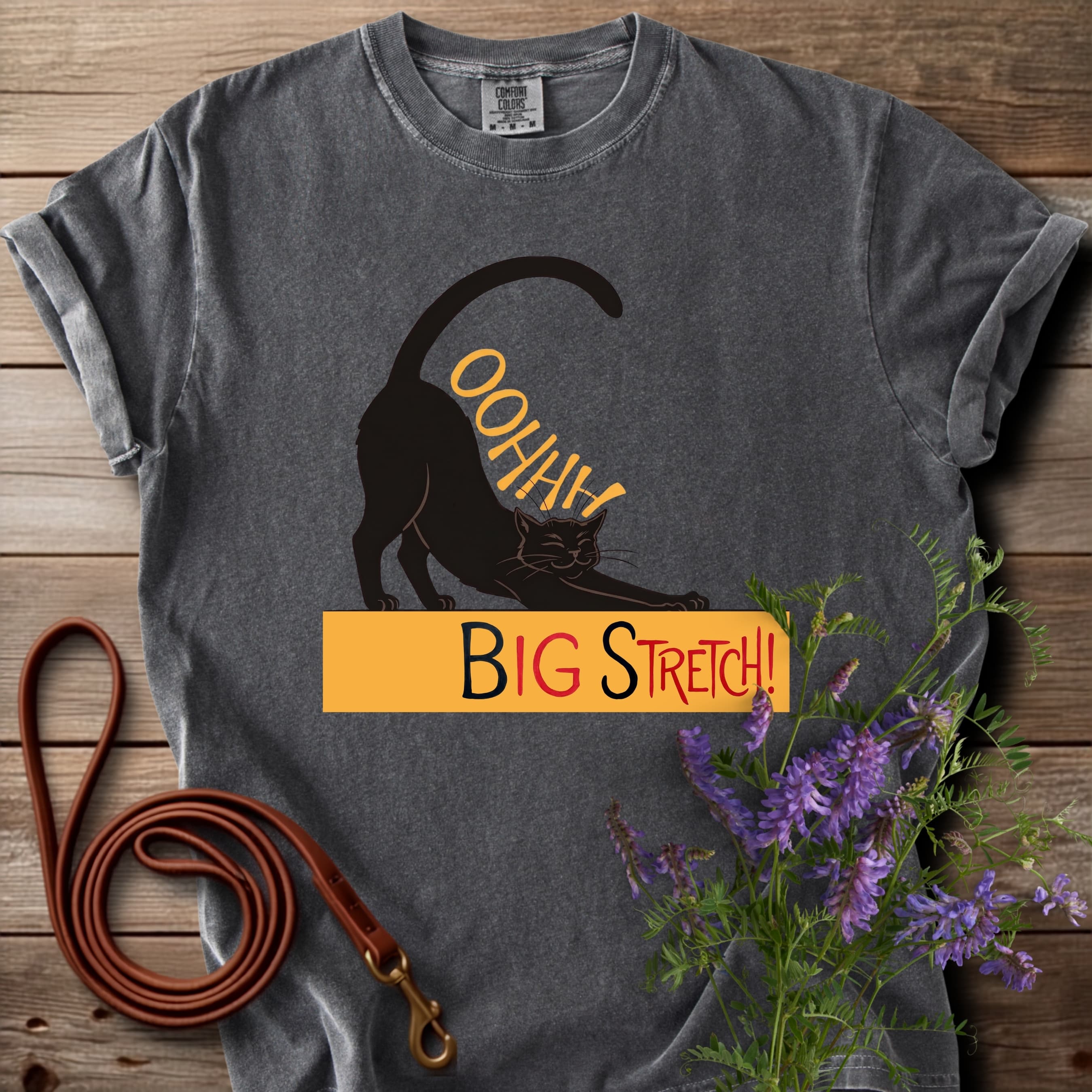 Oh Big Stretch! Black Cat T-Shirt - View 10