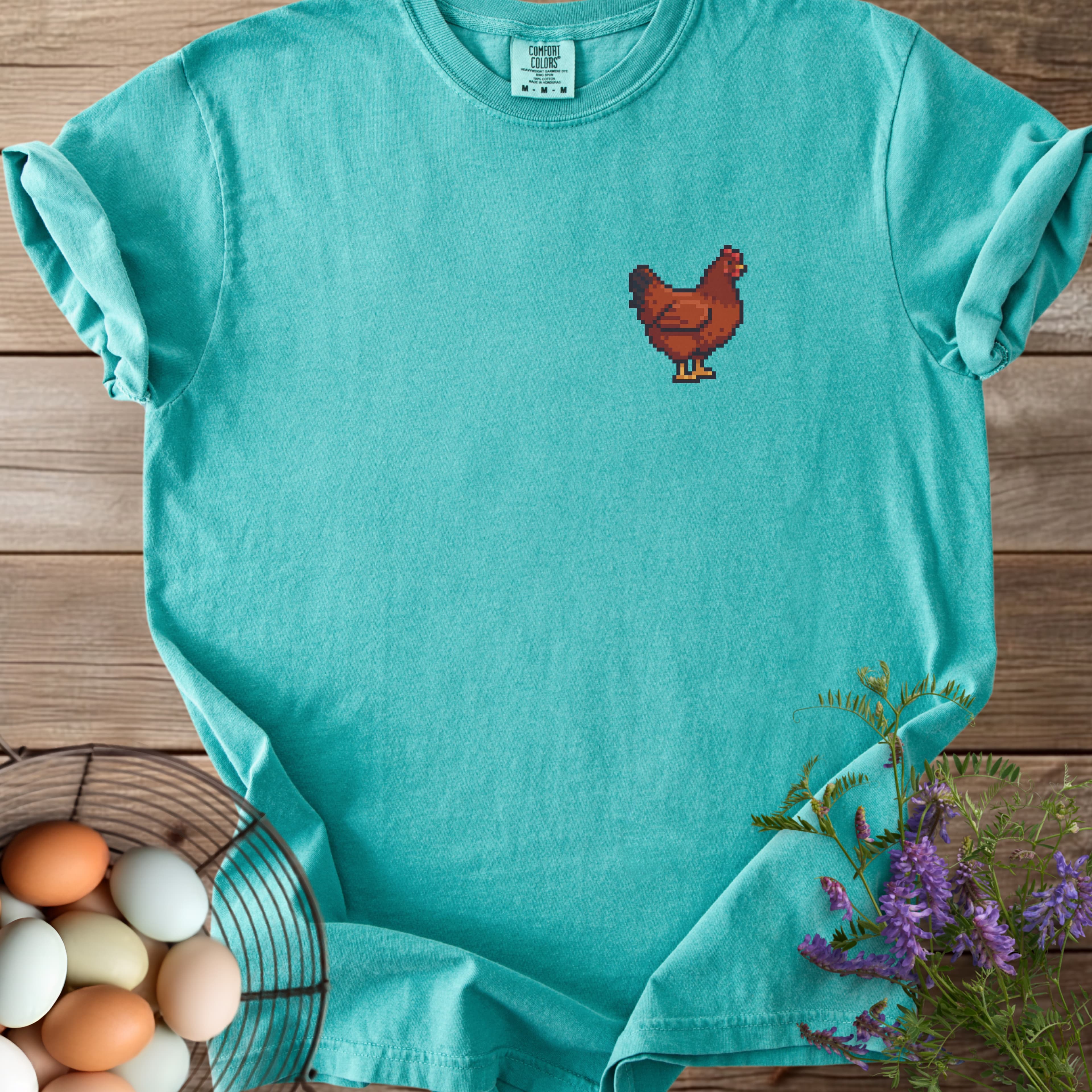 Pixel Art Rhode Island Red Hen T-shirt - View 11