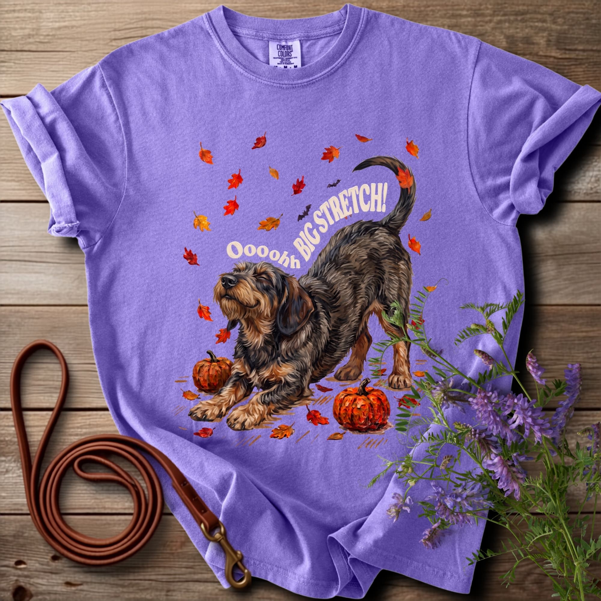 Oh Big Stretch! Wired Haired Boared Dachshund T-shirt - View 8
