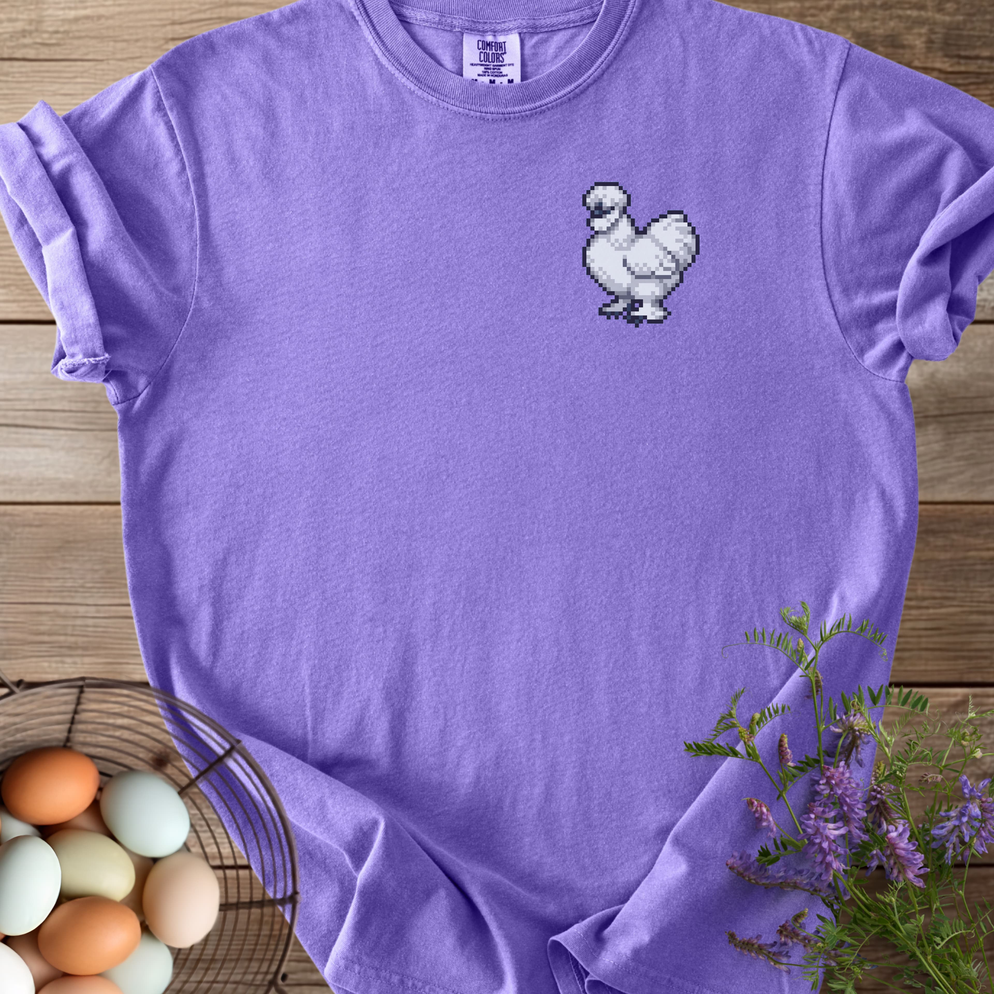 Pixel Art Silkie Chicken T-shirt - View 17
