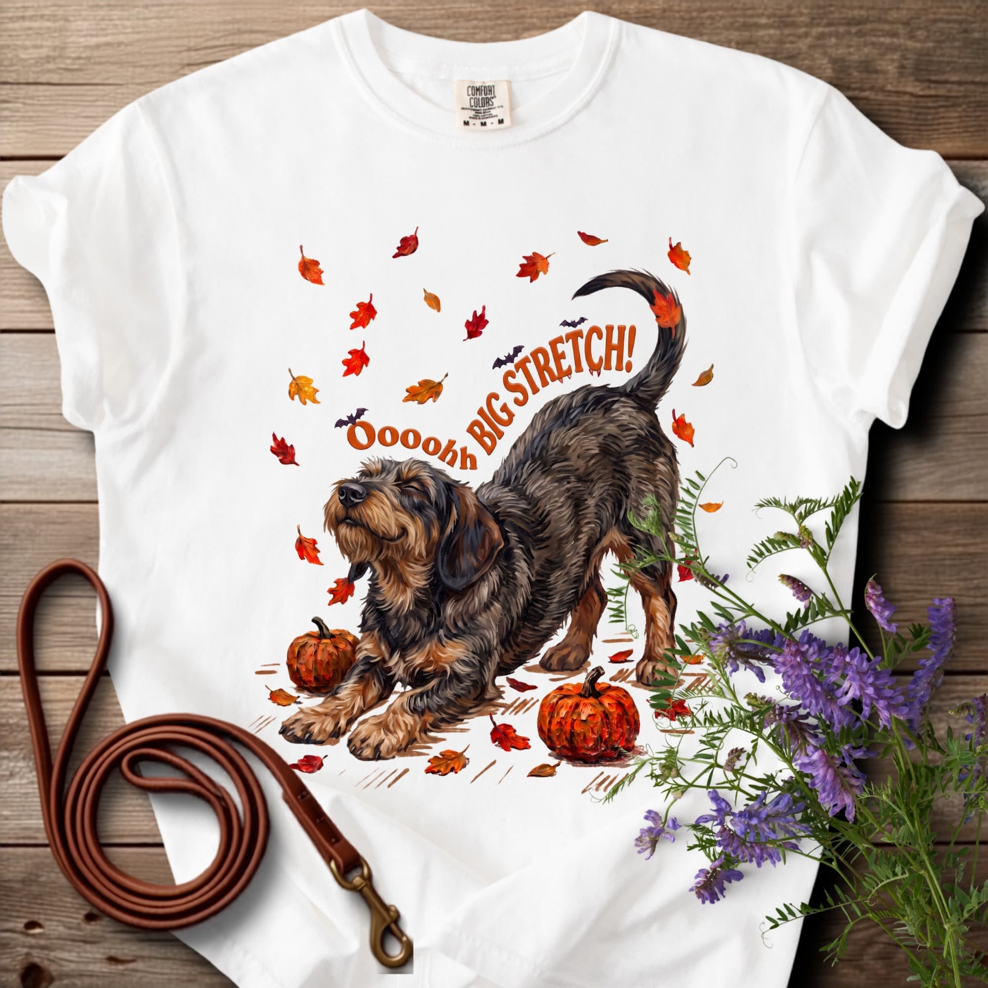 Oh Big Stretch! Wired Haired Boared Dachshund T-shirt - View 9