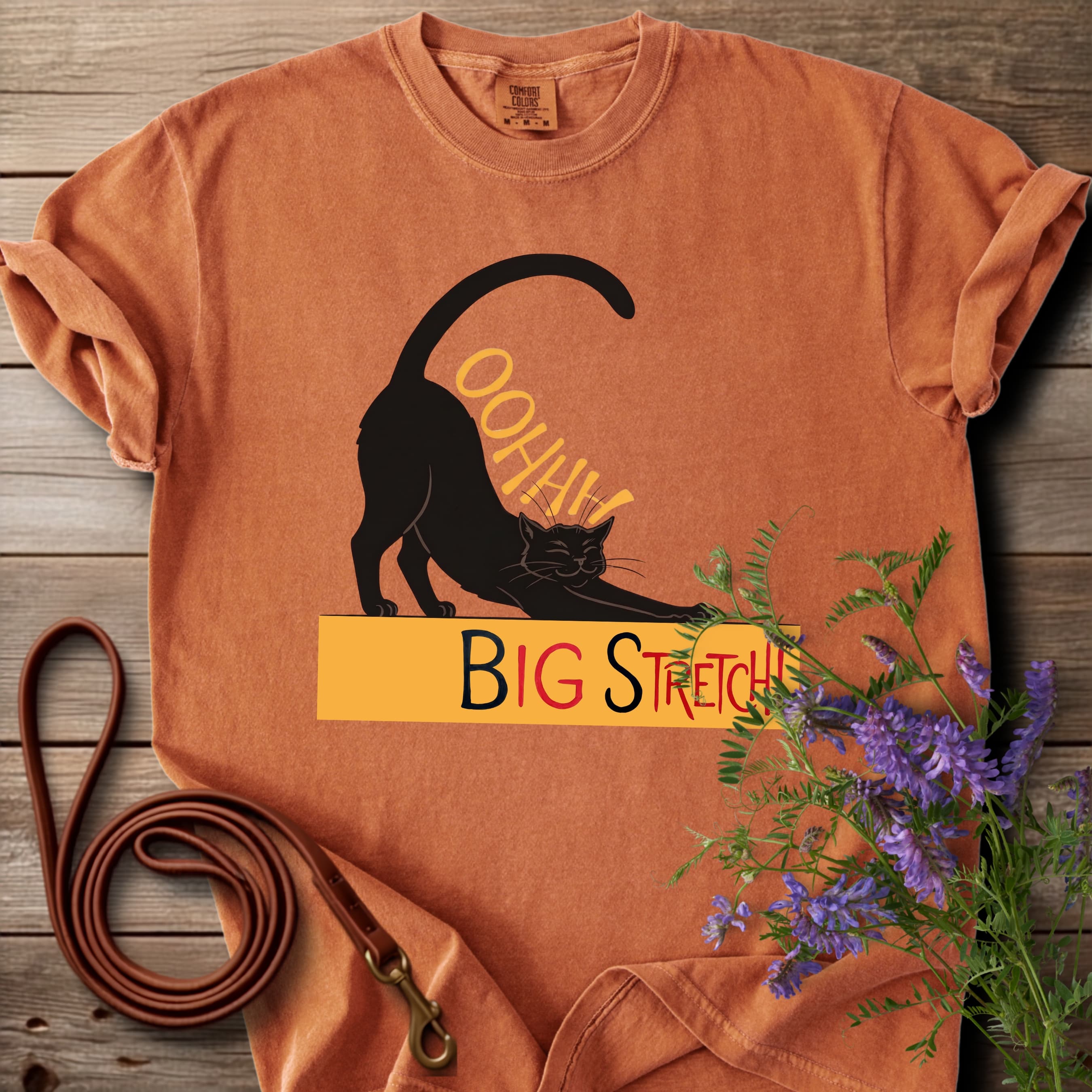 Oh Big Stretch! Black Cat T-Shirt - View 12