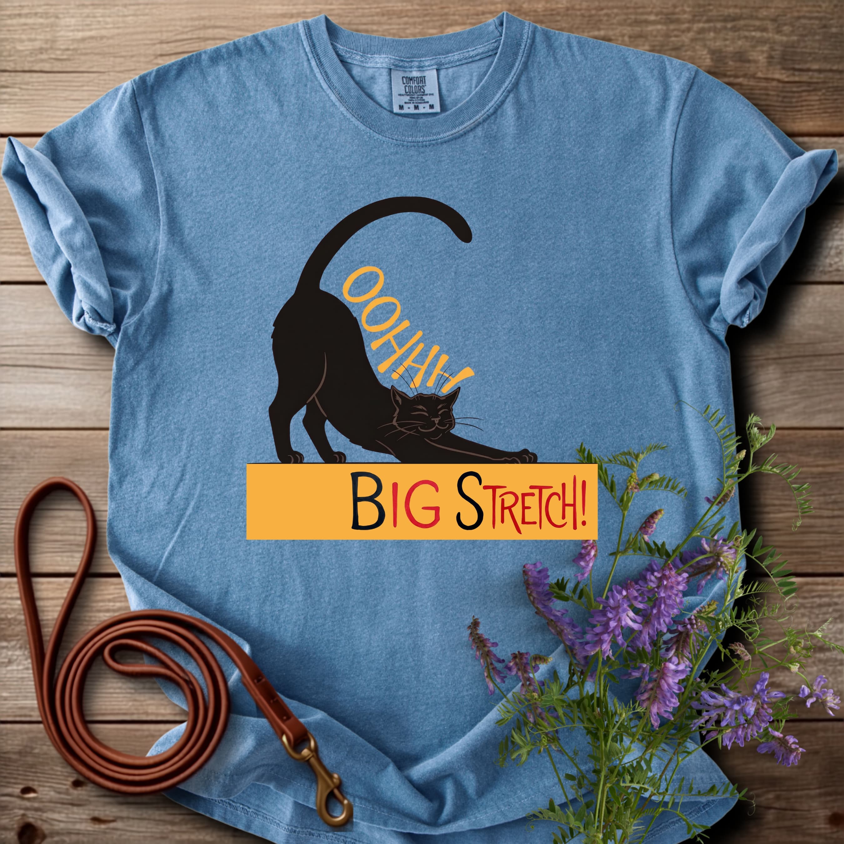 Oh Big Stretch! Black Cat T-Shirt - View 3