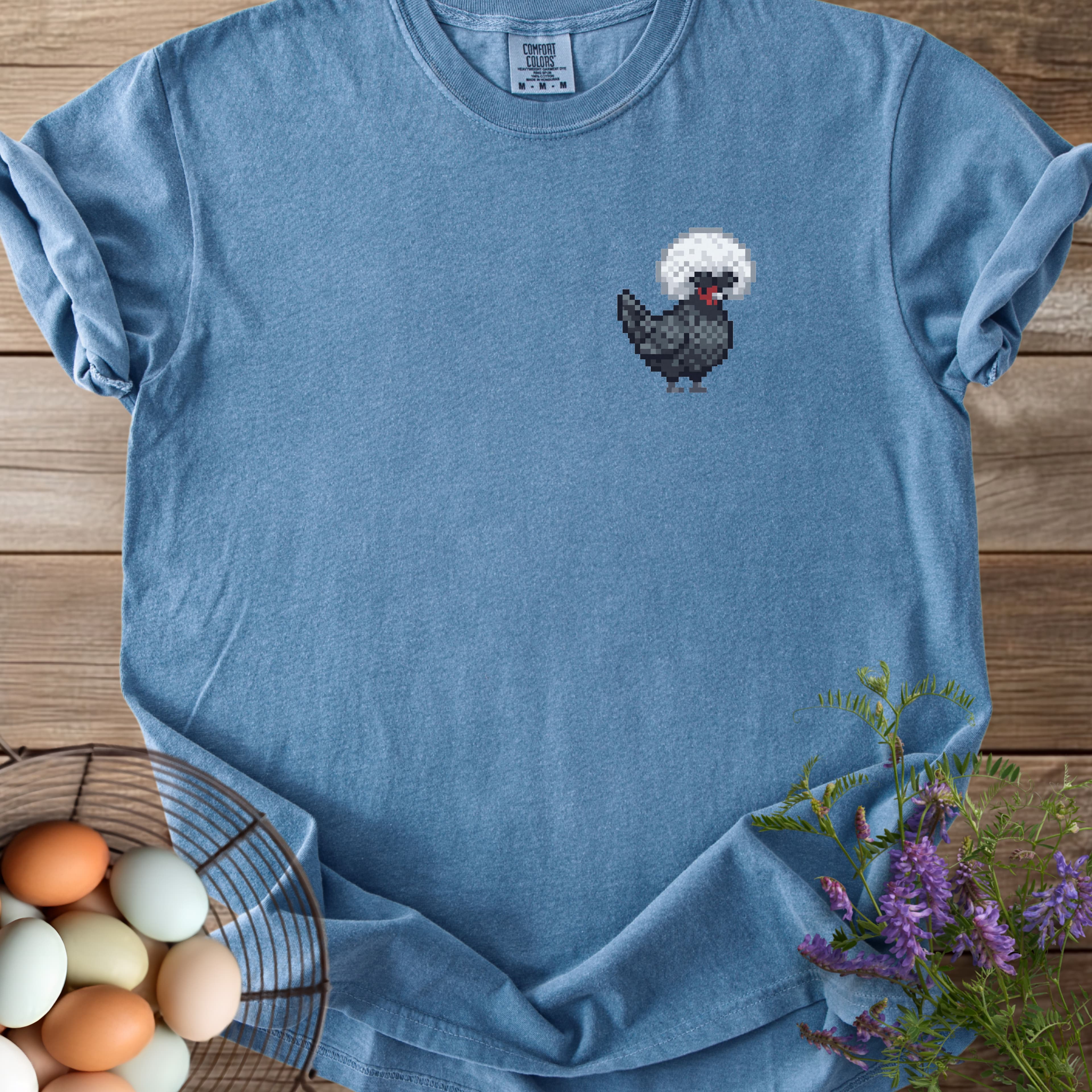 Pixel Art Polish Chicken T-shirt - View 5