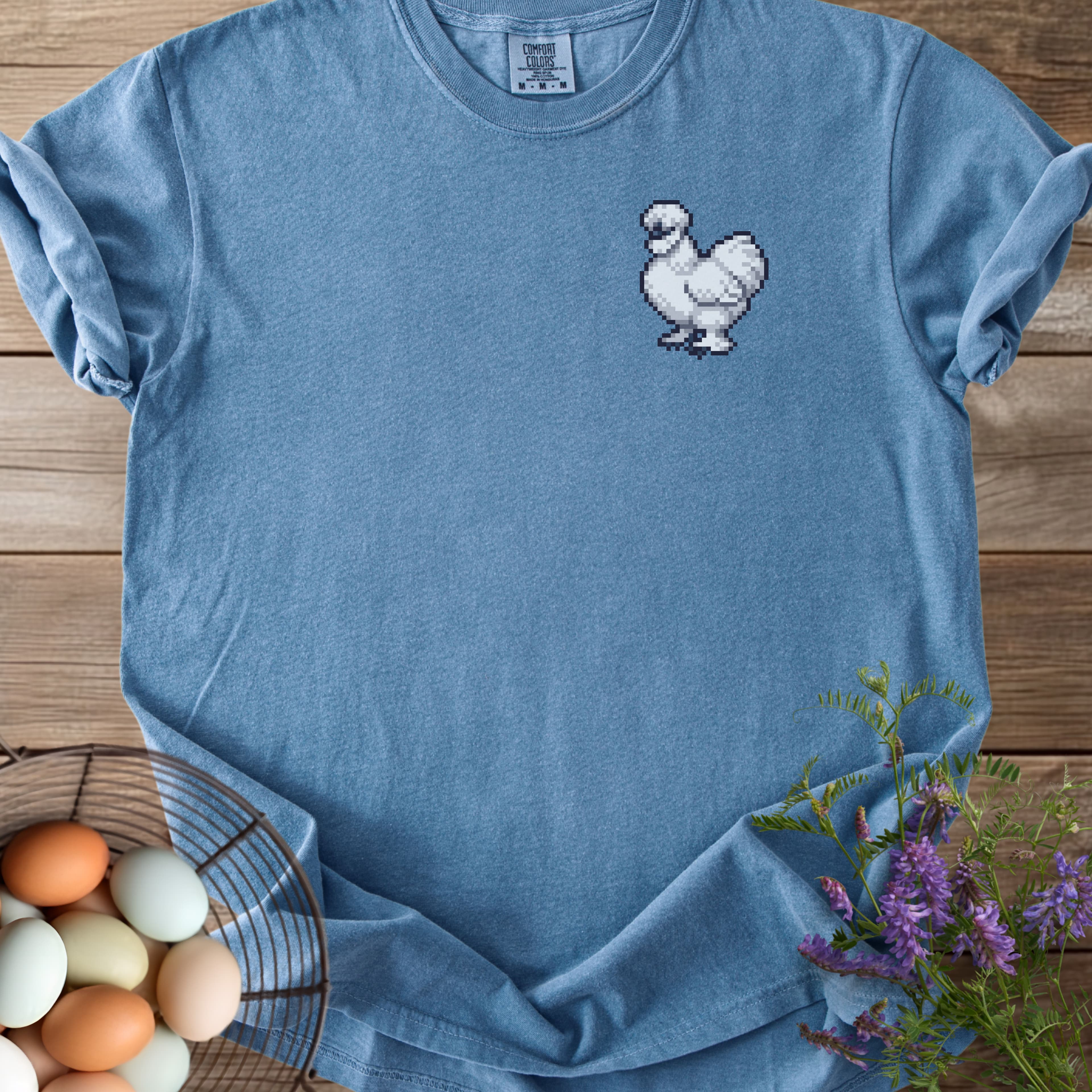 Pixel Art Silkie Chicken T-shirt - View 6