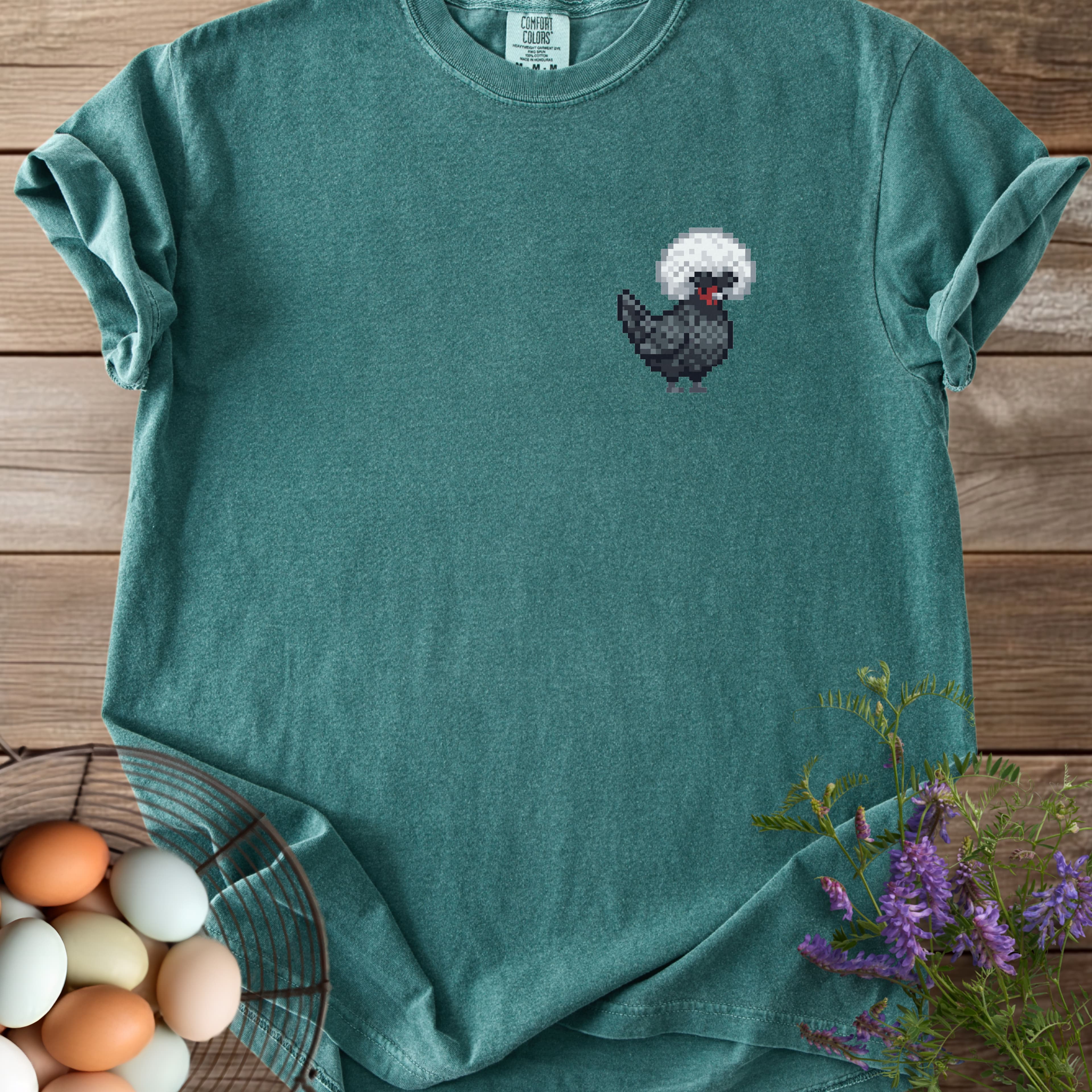Pixel Art Polish Chicken T-shirt - View 6