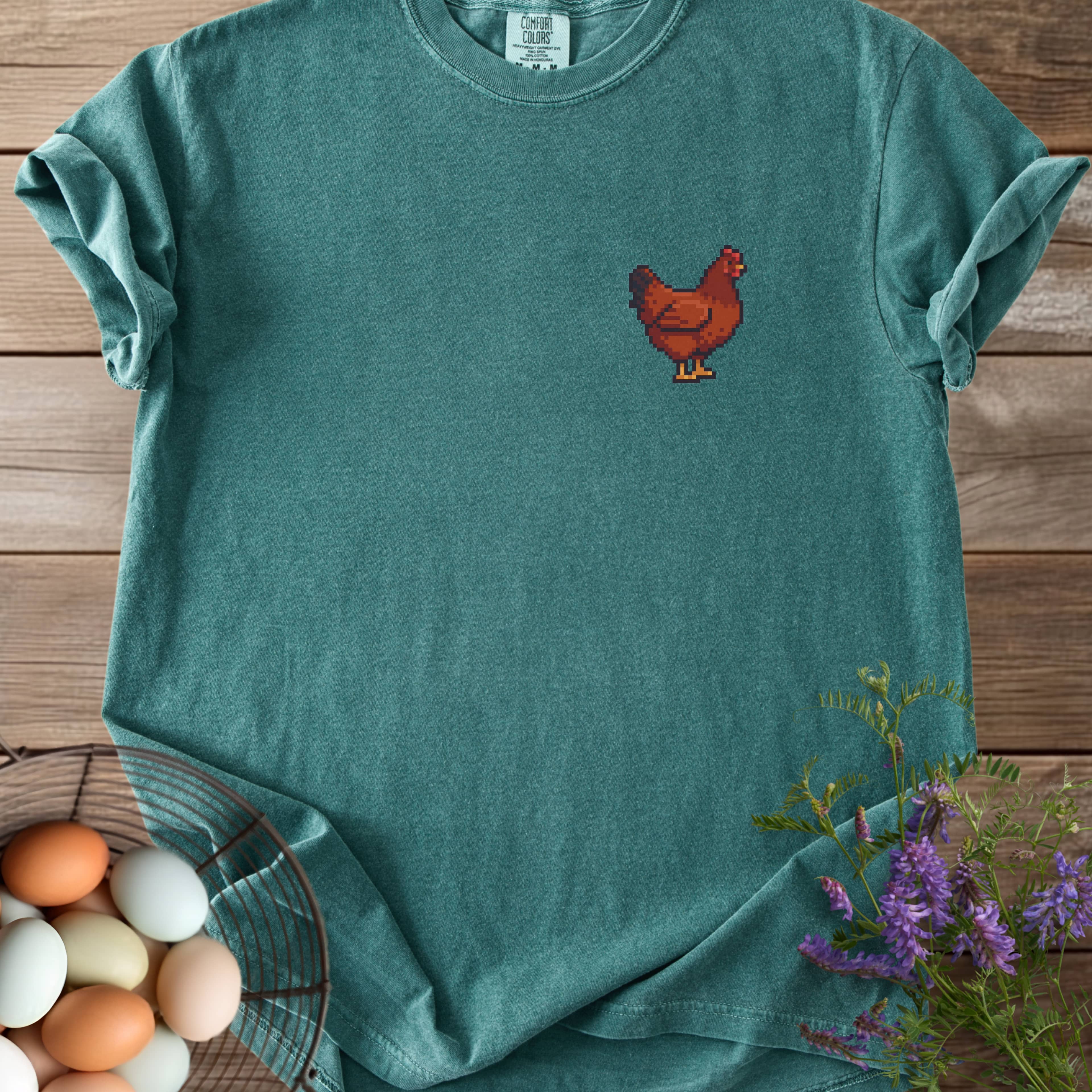 Pixel Art Rhode Island Red Hen T-shirt