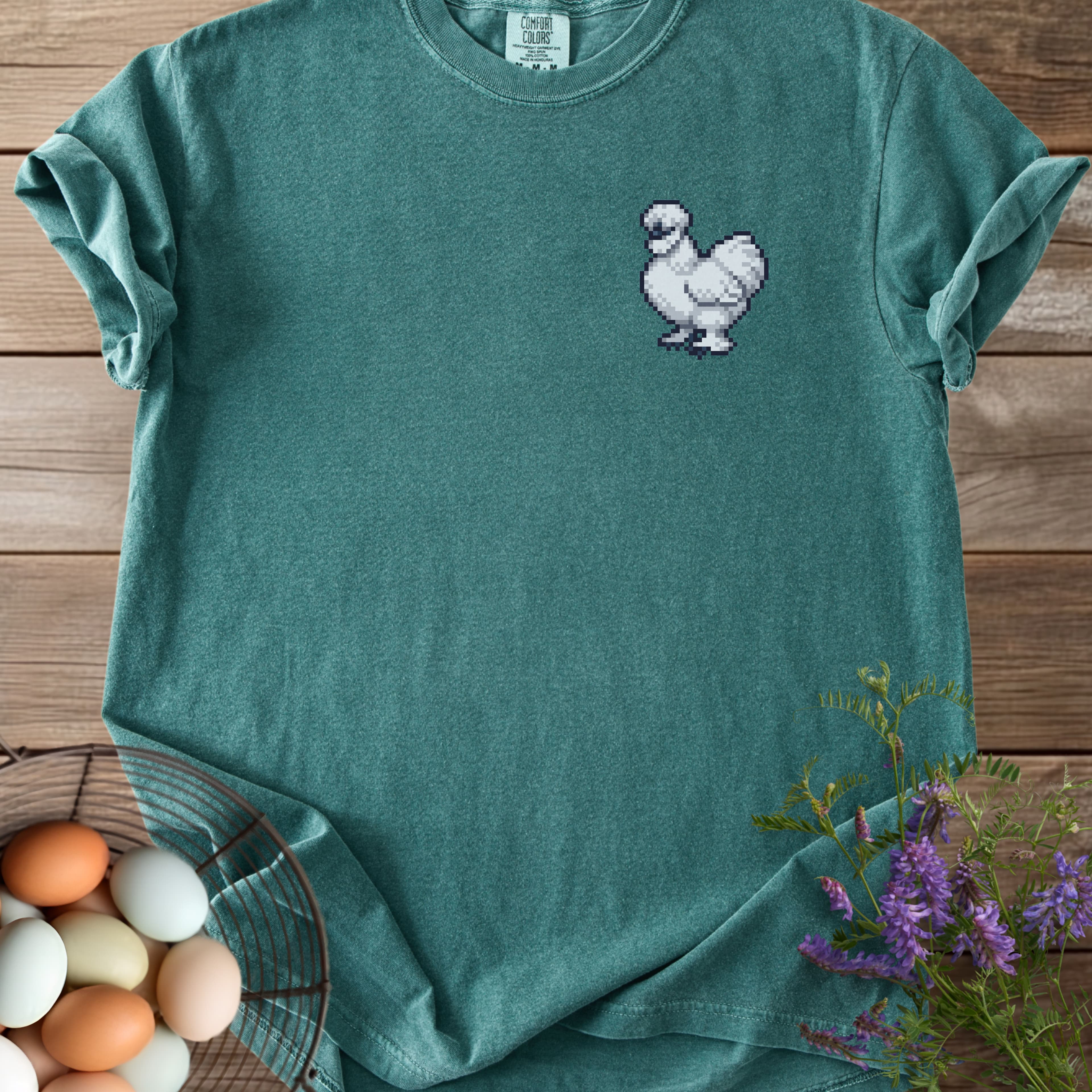 Pixel Art Silkie Chicken T-shirt - View 7