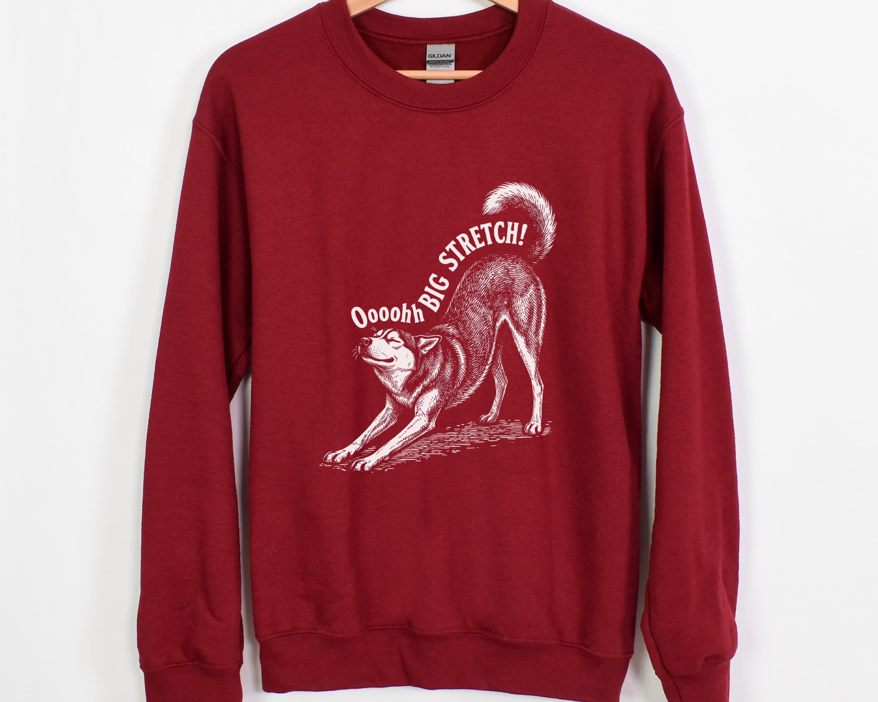 Oh Big Stretch! Siberian Husky Crewneck Sweatshirt - View 3