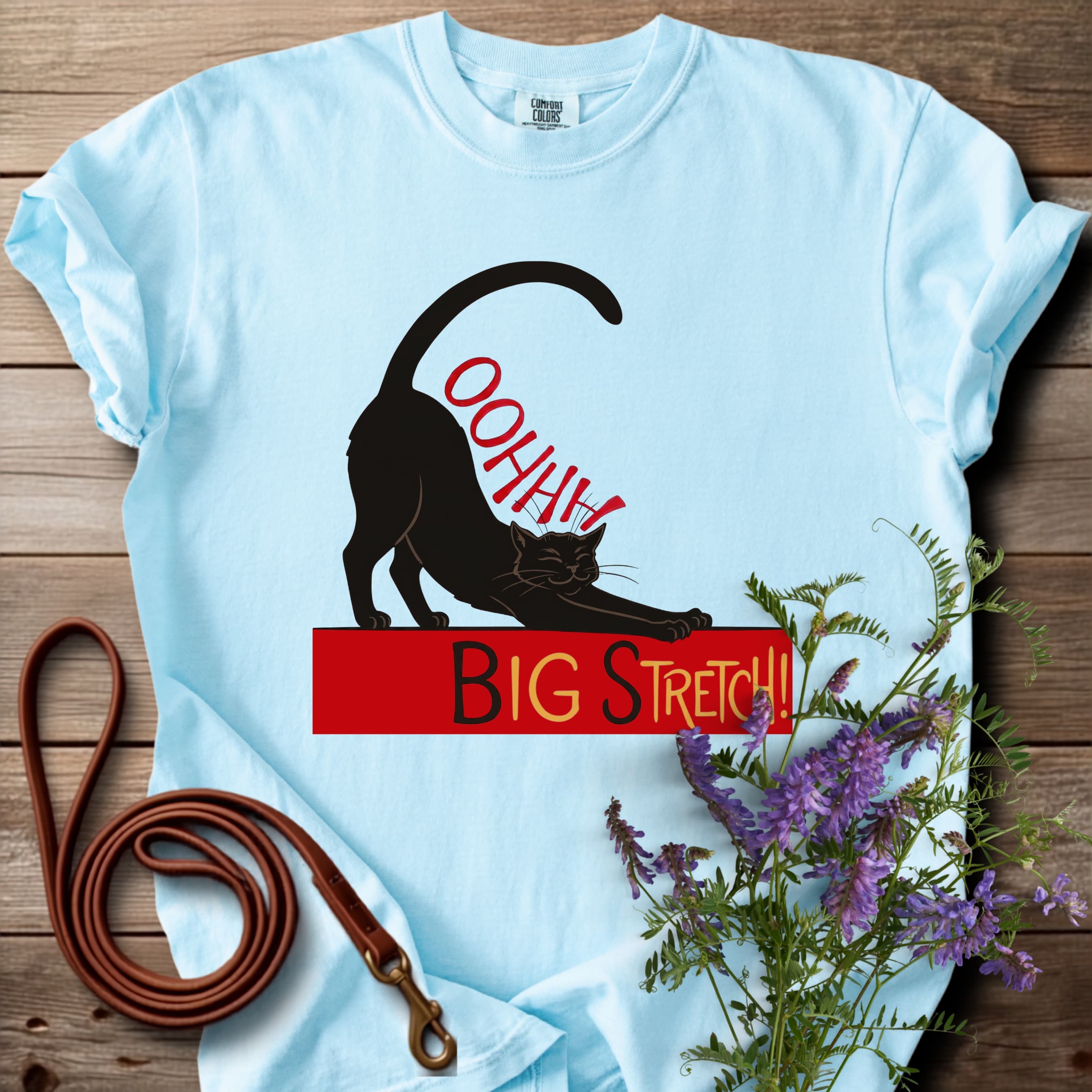 Oh Big Stretch! Black Cat T-Shirt - View 5