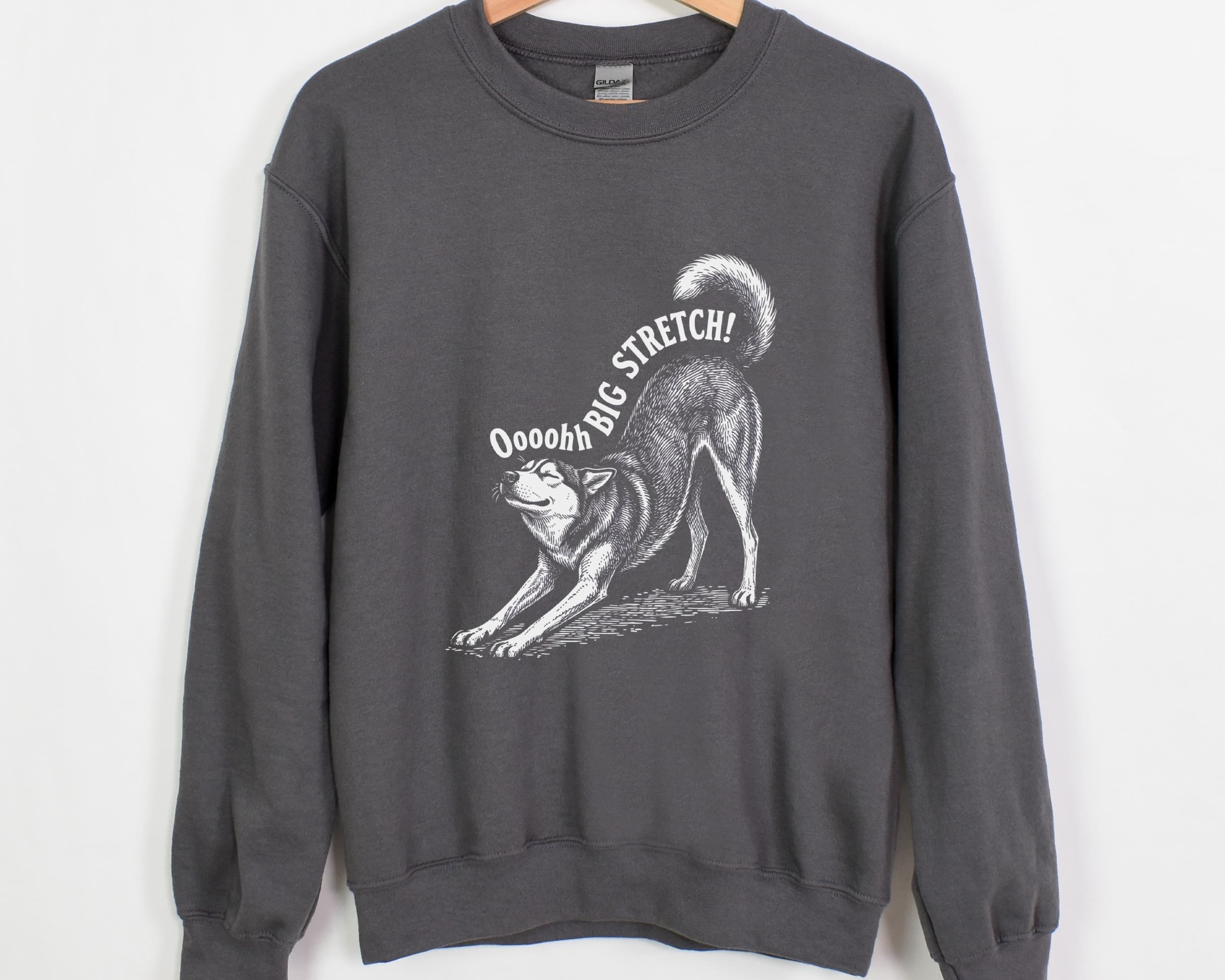 Oh Big Stretch! Siberian Husky Crewneck Sweatshirt - View 4