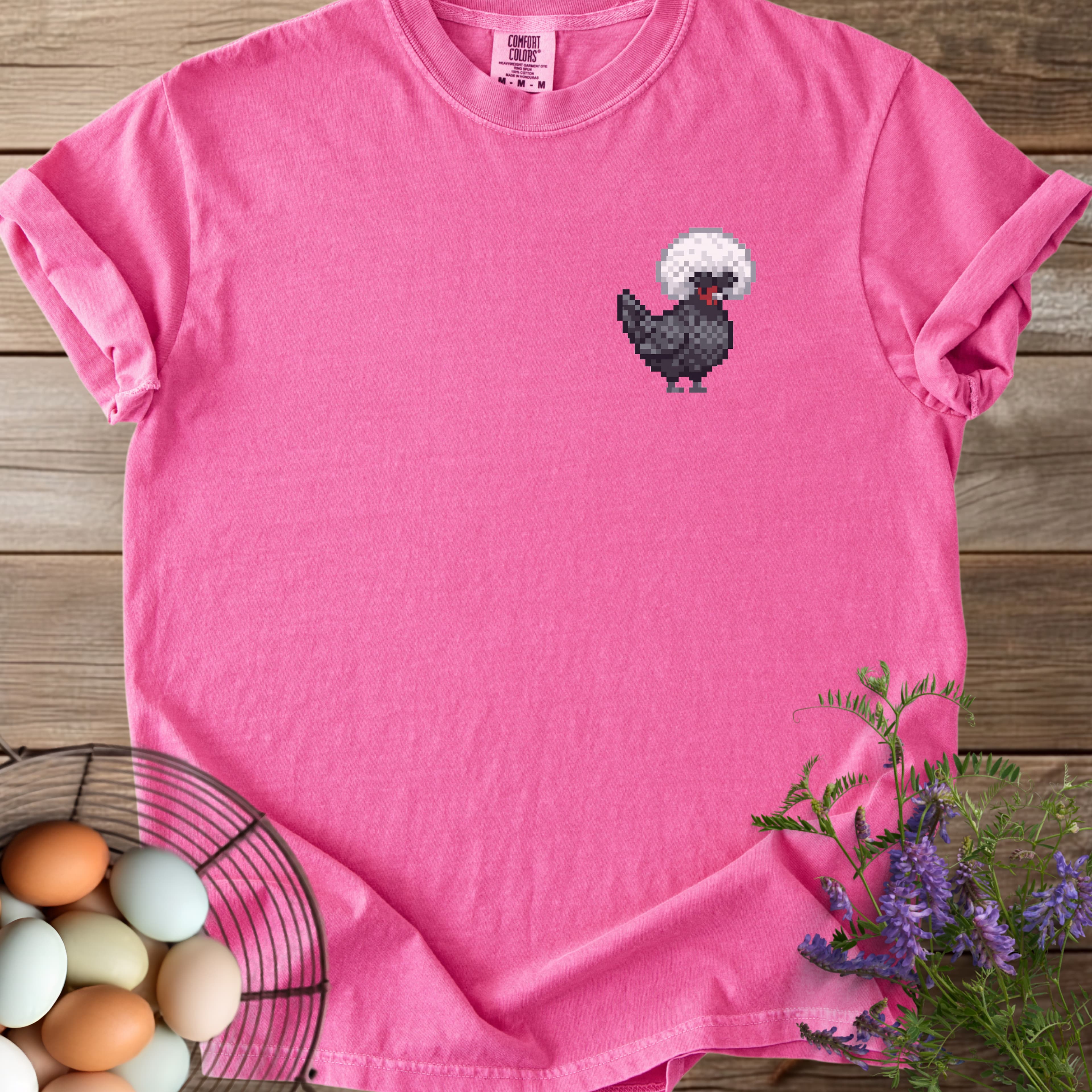 Pixel Art Polish Chicken T-shirt - View 9