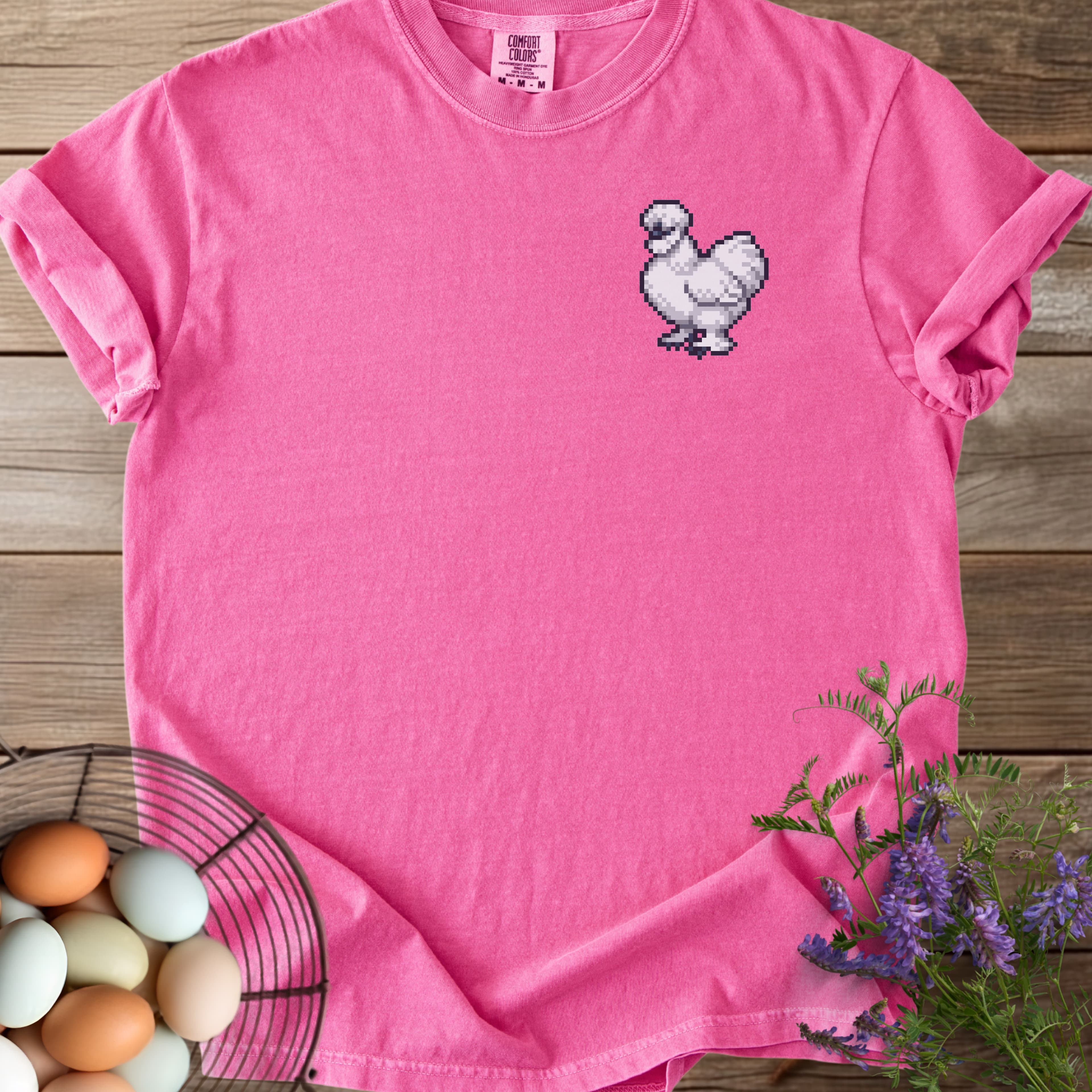 Pixel Art Silkie Chicken T-shirt - View 9