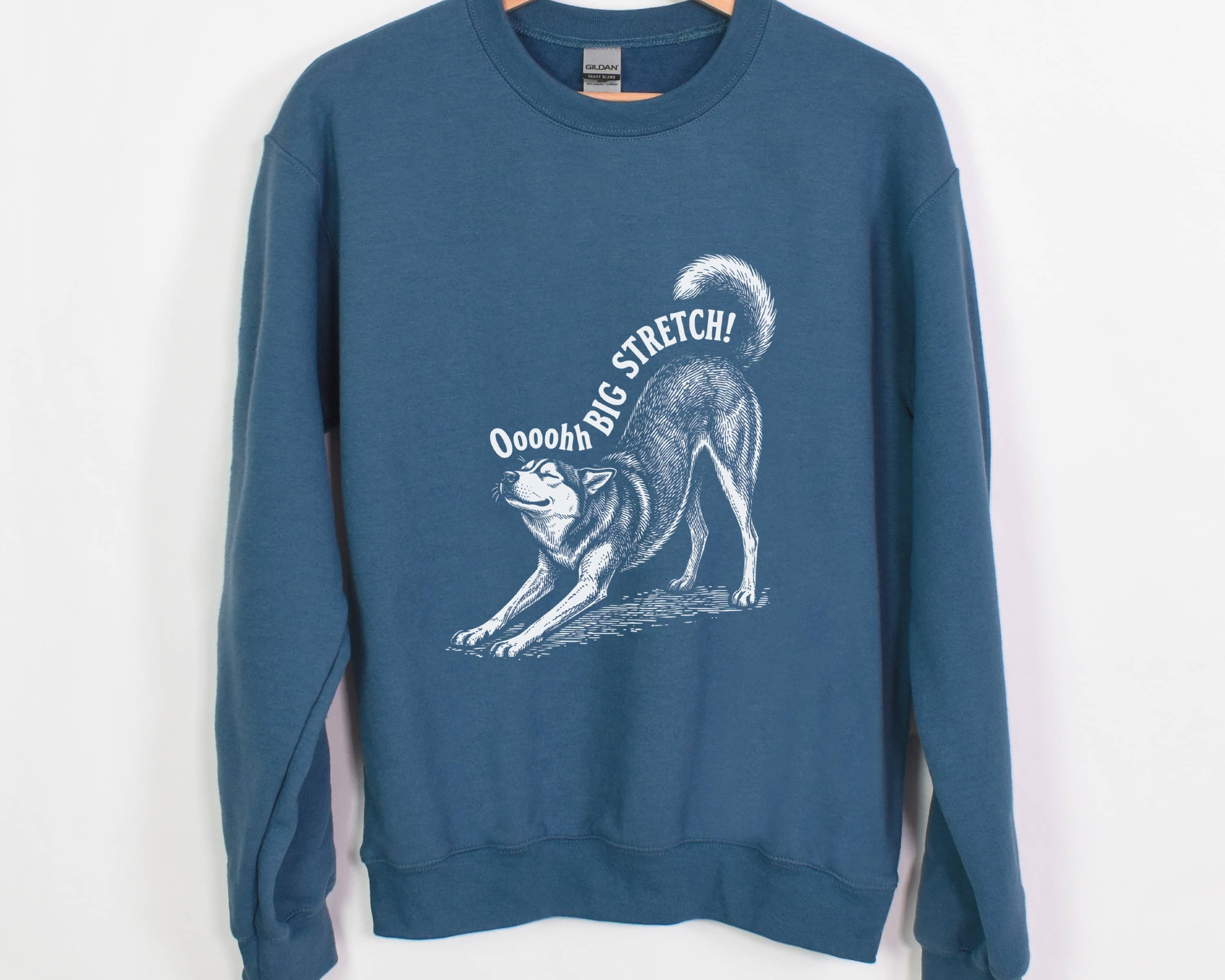 Oh Big Stretch! Siberian Husky Crewneck Sweatshirt