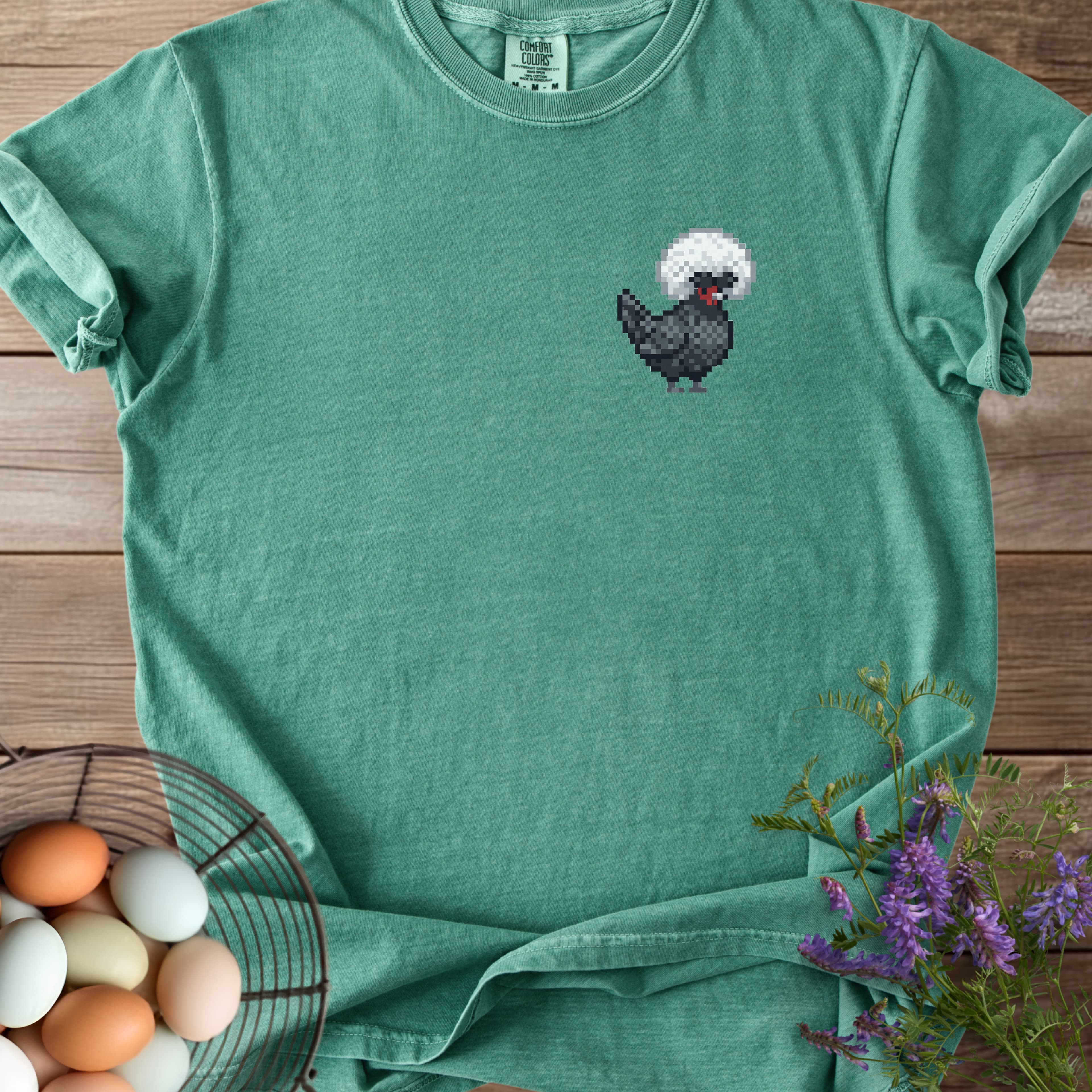 Pixel Art Polish Chicken T-shirt - View 12