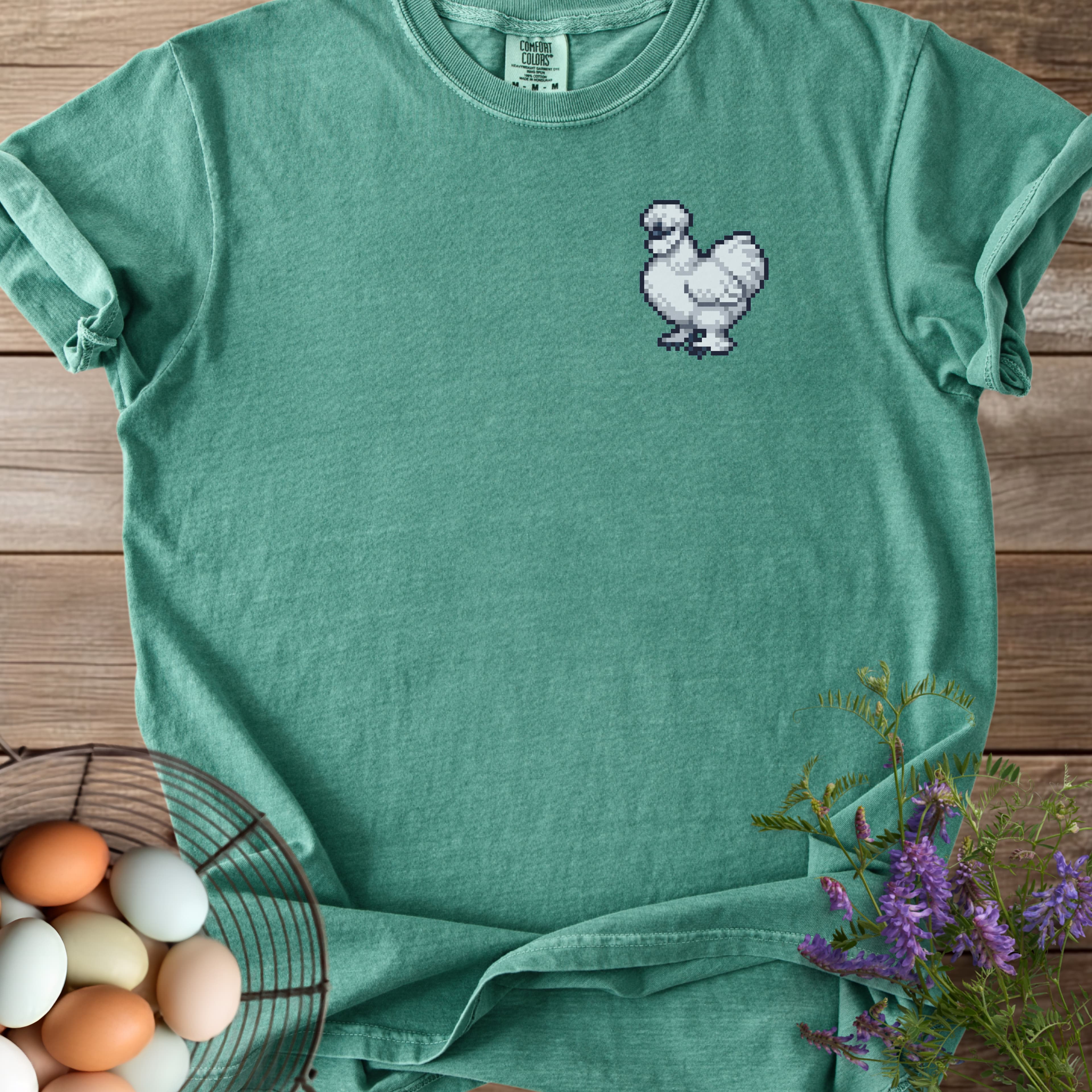 Pixel Art Silkie Chicken T-shirt - View 12